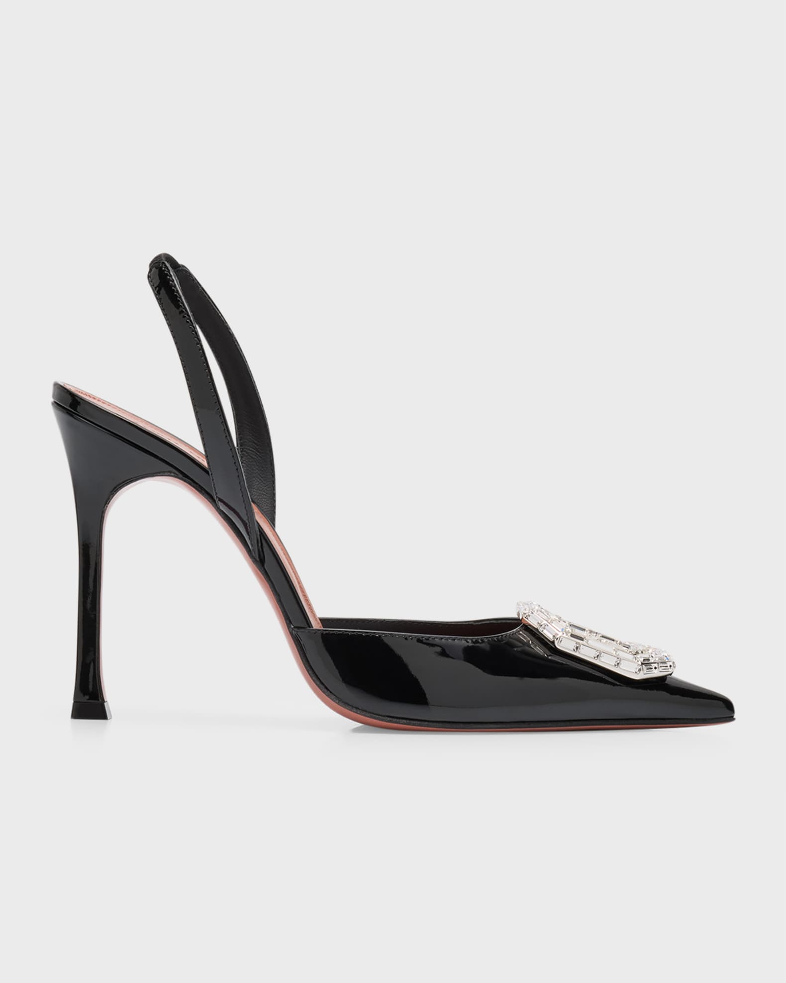 Amina Muaddi Camelia Ombre Patent Halter Pumps | Neiman Marcus