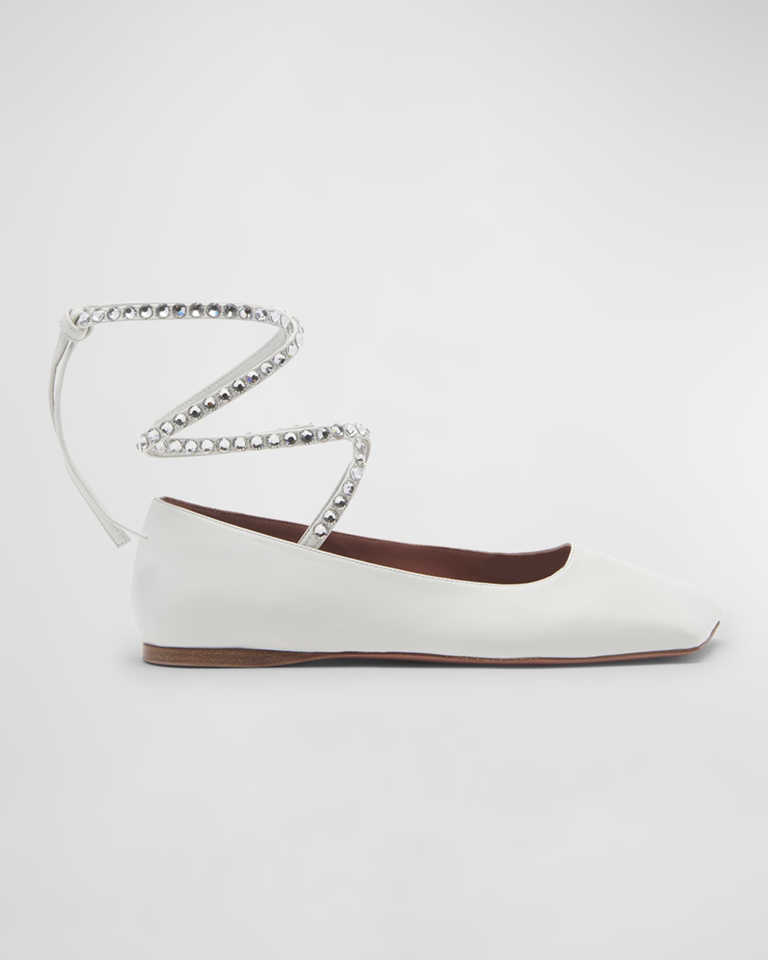 Ankle wrap ballet flats deals