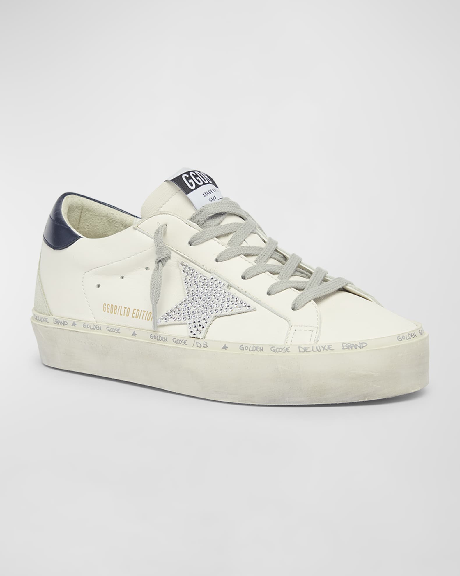 Golden Goose Hi Star Platform Stud Leather Sneakers | Neiman Marcus