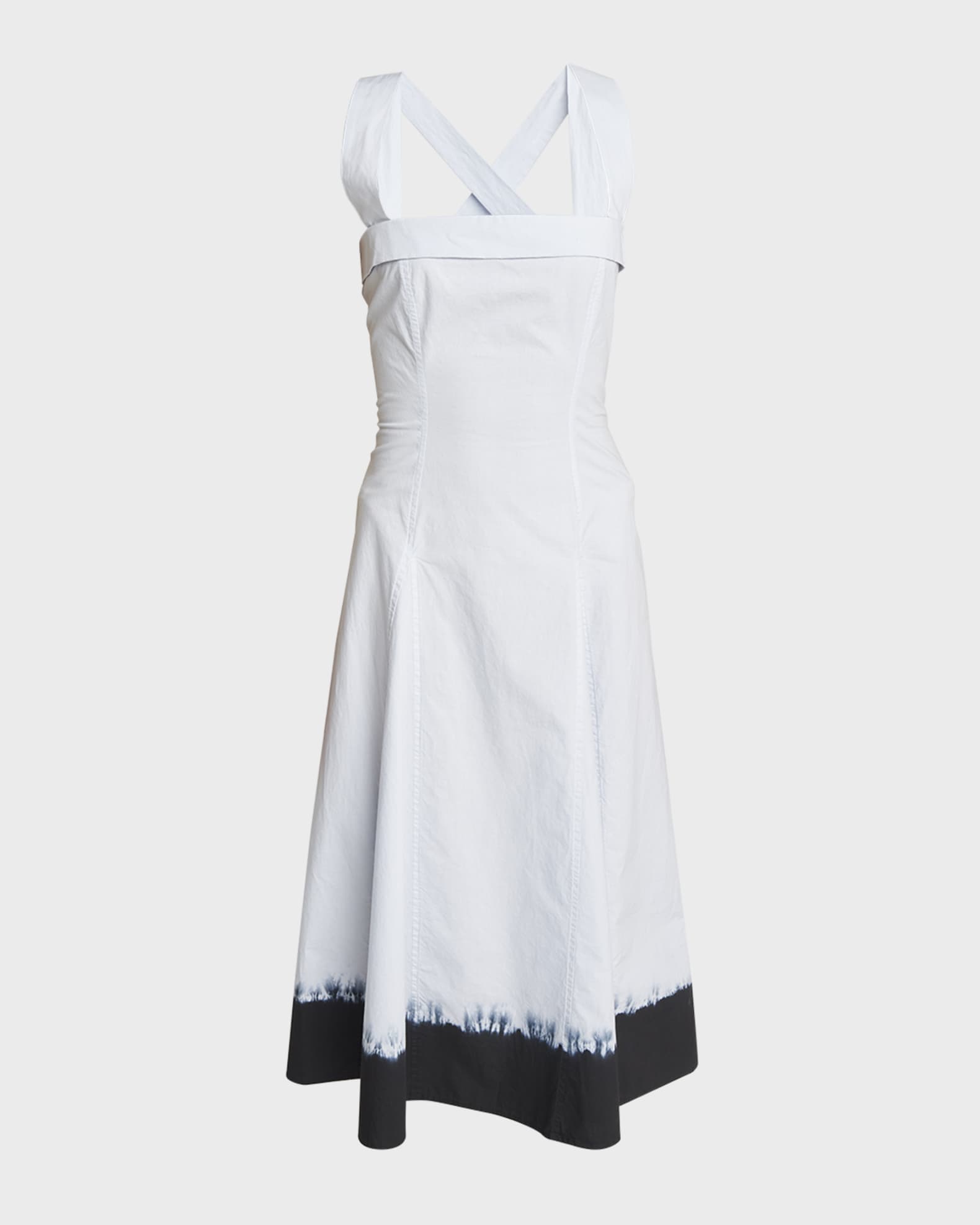 Proenza Schouler White Label Edie Tie-Dye Sleeveless Poplin Midi Dress