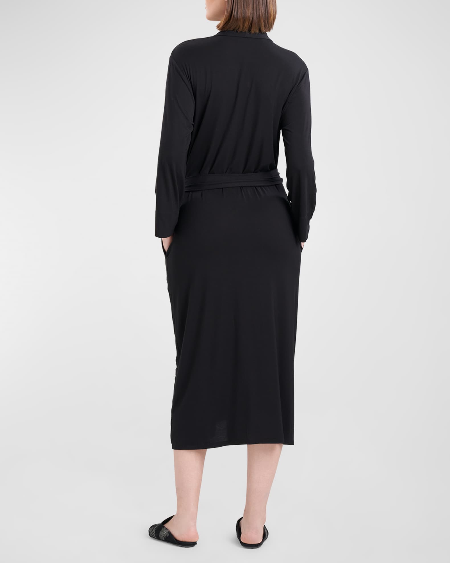 Natori Feathers Elements Long Jersey Robe Neiman Marcus