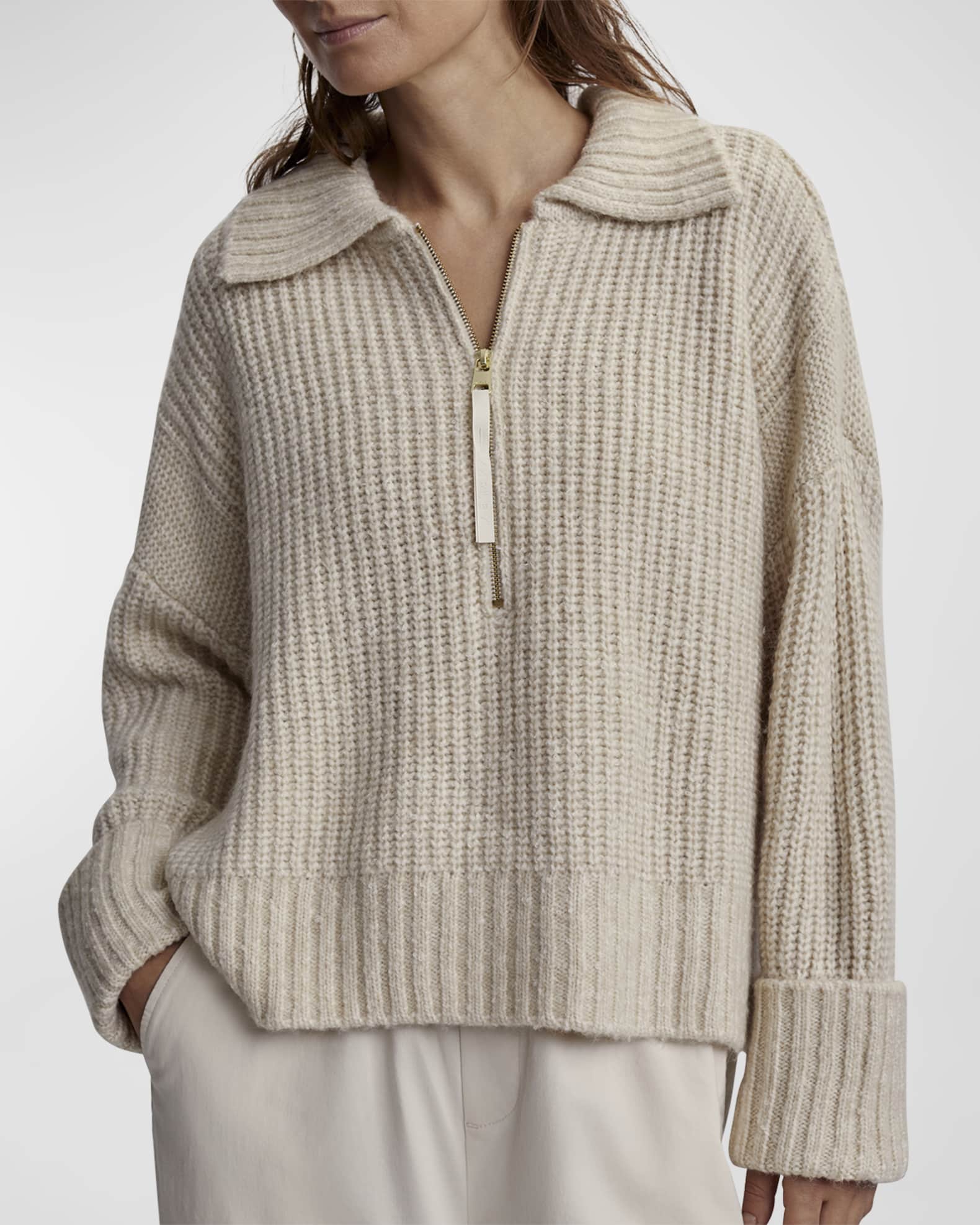 Varley Amelia Half-Zip Knit Pullover | Neiman Marcus