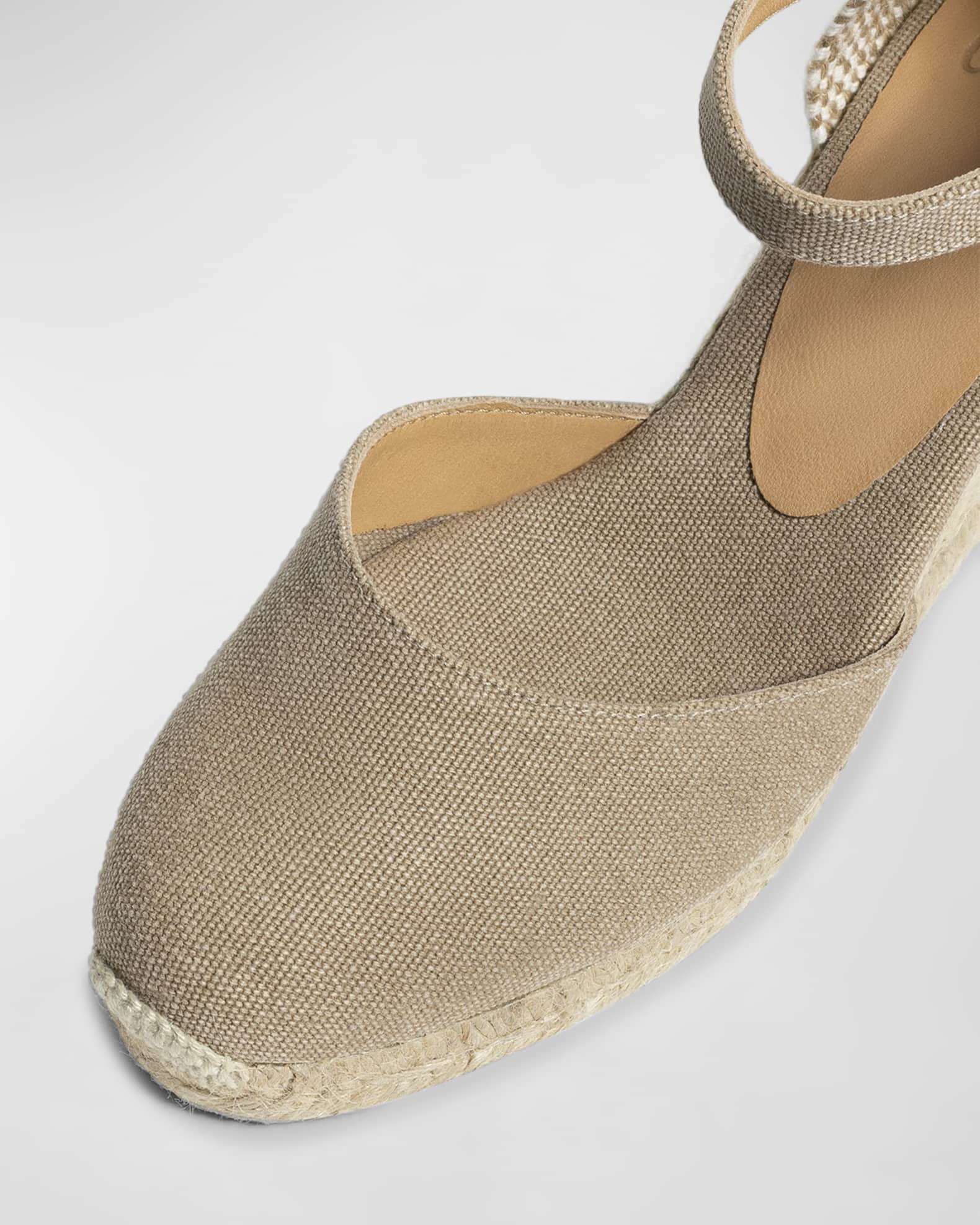Castaner Carol Canvas Ankle Strap Wedge Espadrilles Neiman Marcus