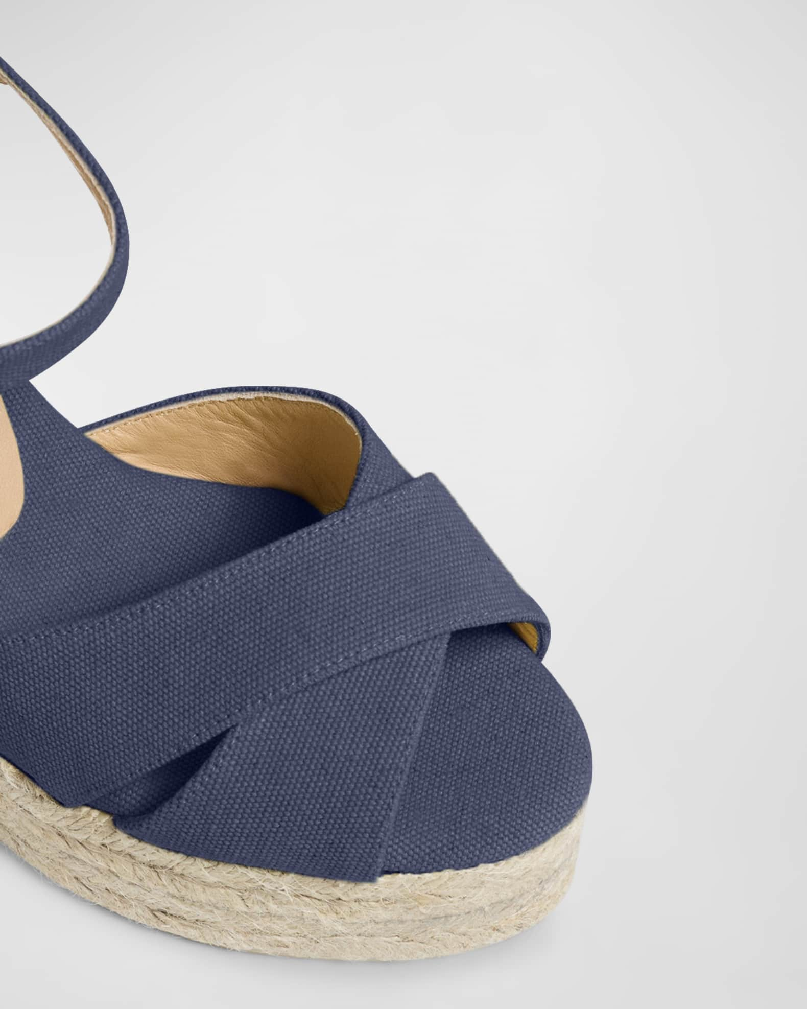 Castaner Blaudell Denim Wedge Espadrille Sandals, Azul Oscuro, Women's, 40eu, Pumps & High Heels Wedge Heels & Wedge Espadrilles