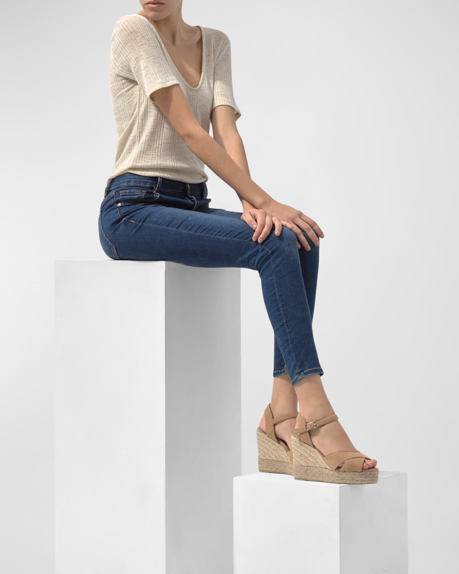 Blaudell Canvas Wedge Espadrille Sandals 1
