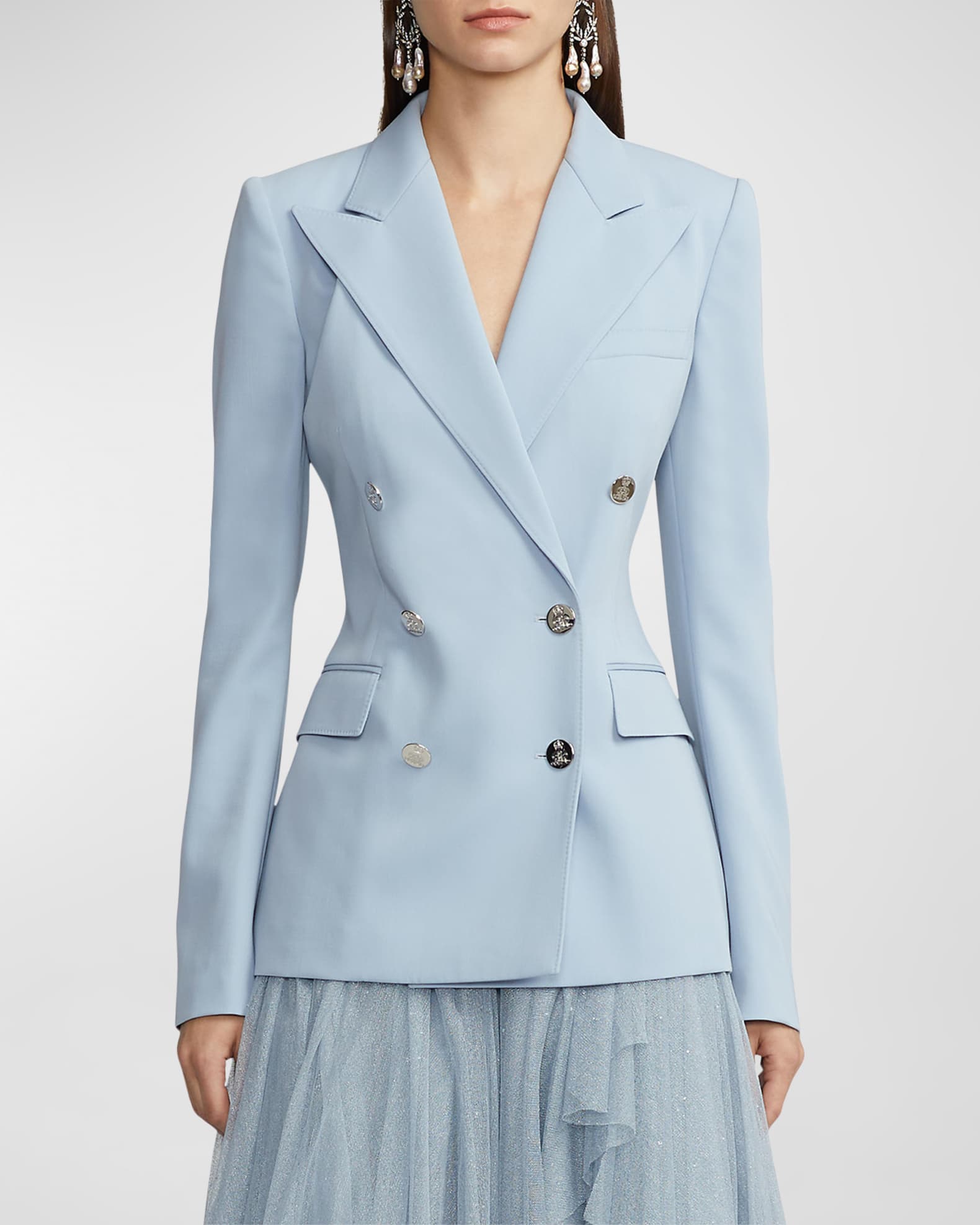 GUCCI - Cashmere Double Breasted Blazer Jacket