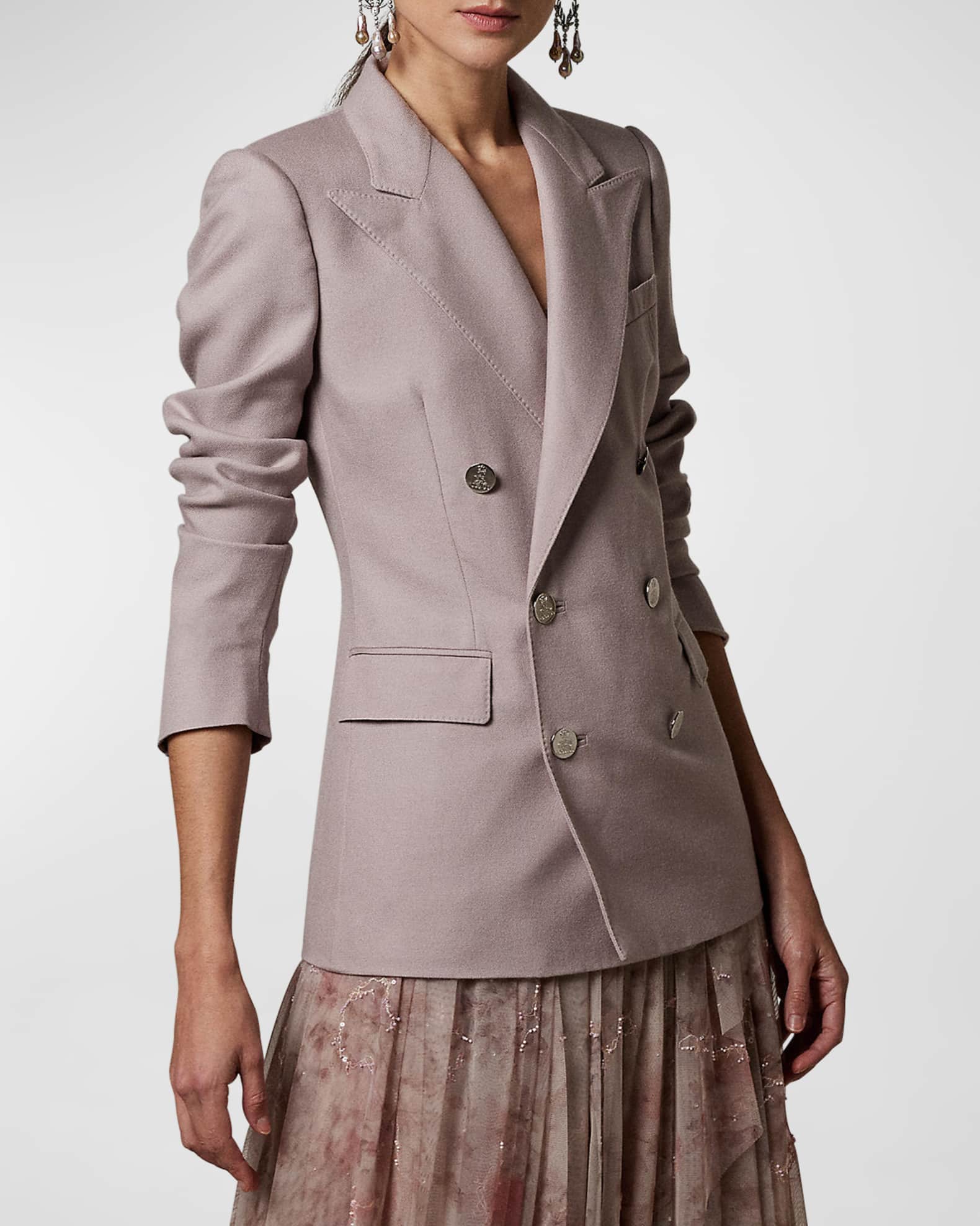 Women's cashmere blazer jacket discount