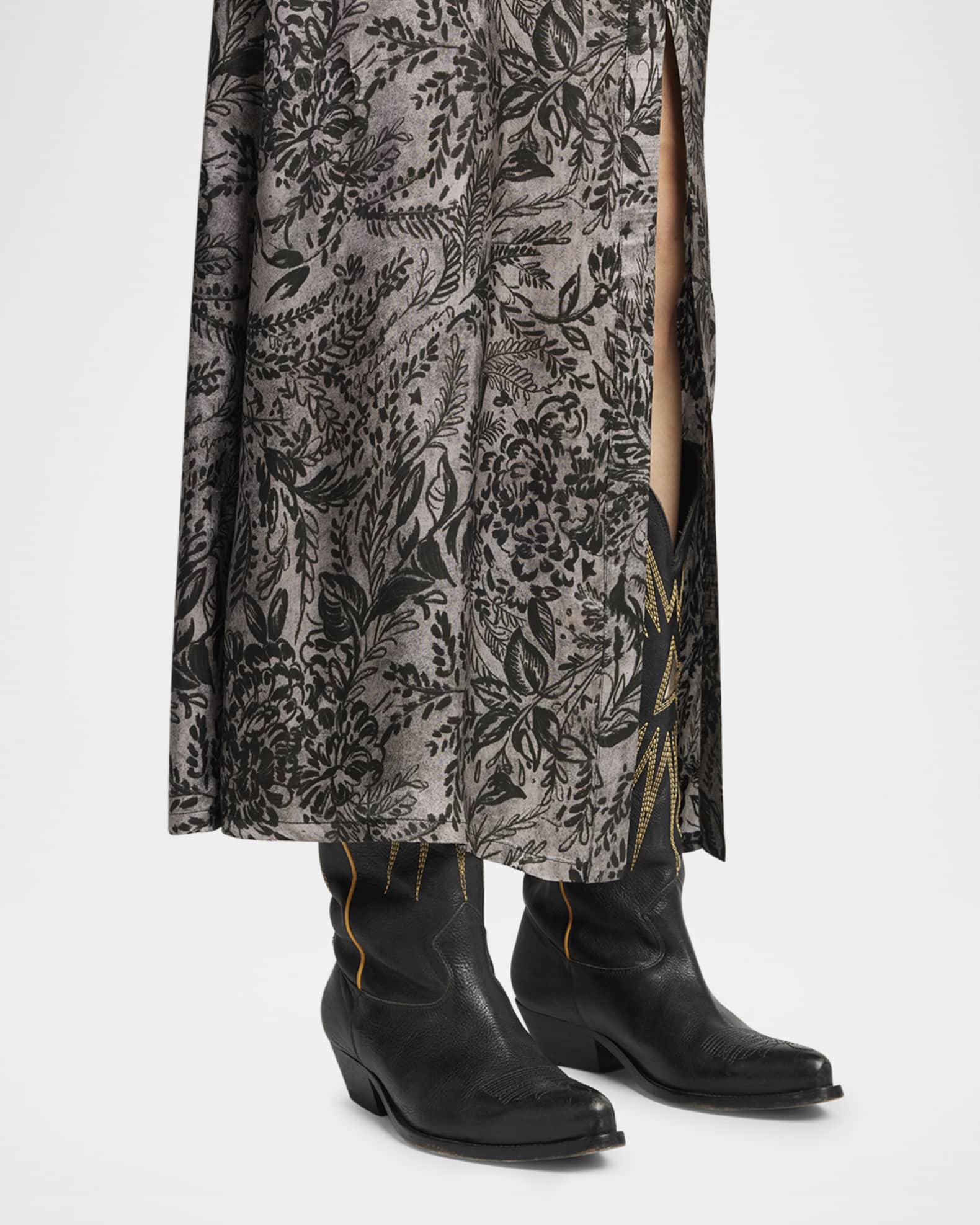 Wish Star Embroidered Leather Western Boots 1