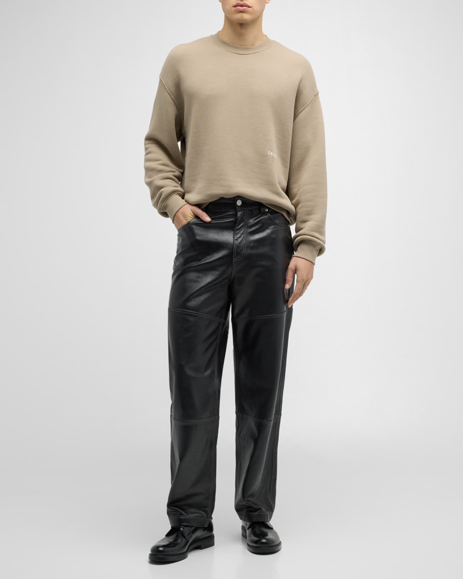 Leather pants loose fit new arrivals