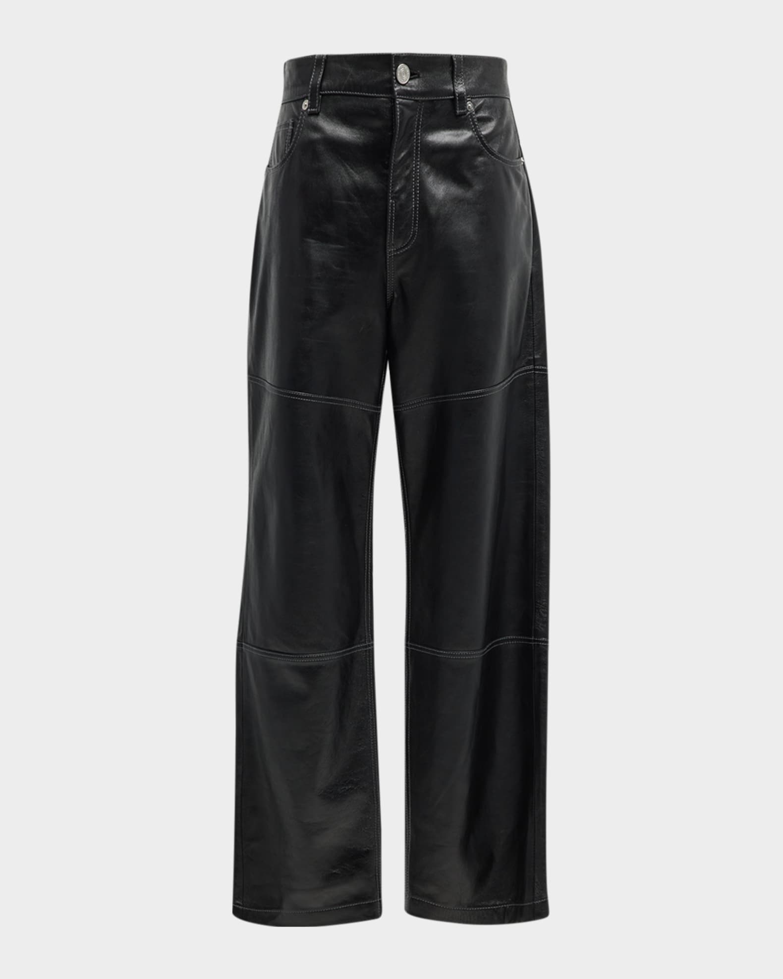 Frame black leather pants cheap