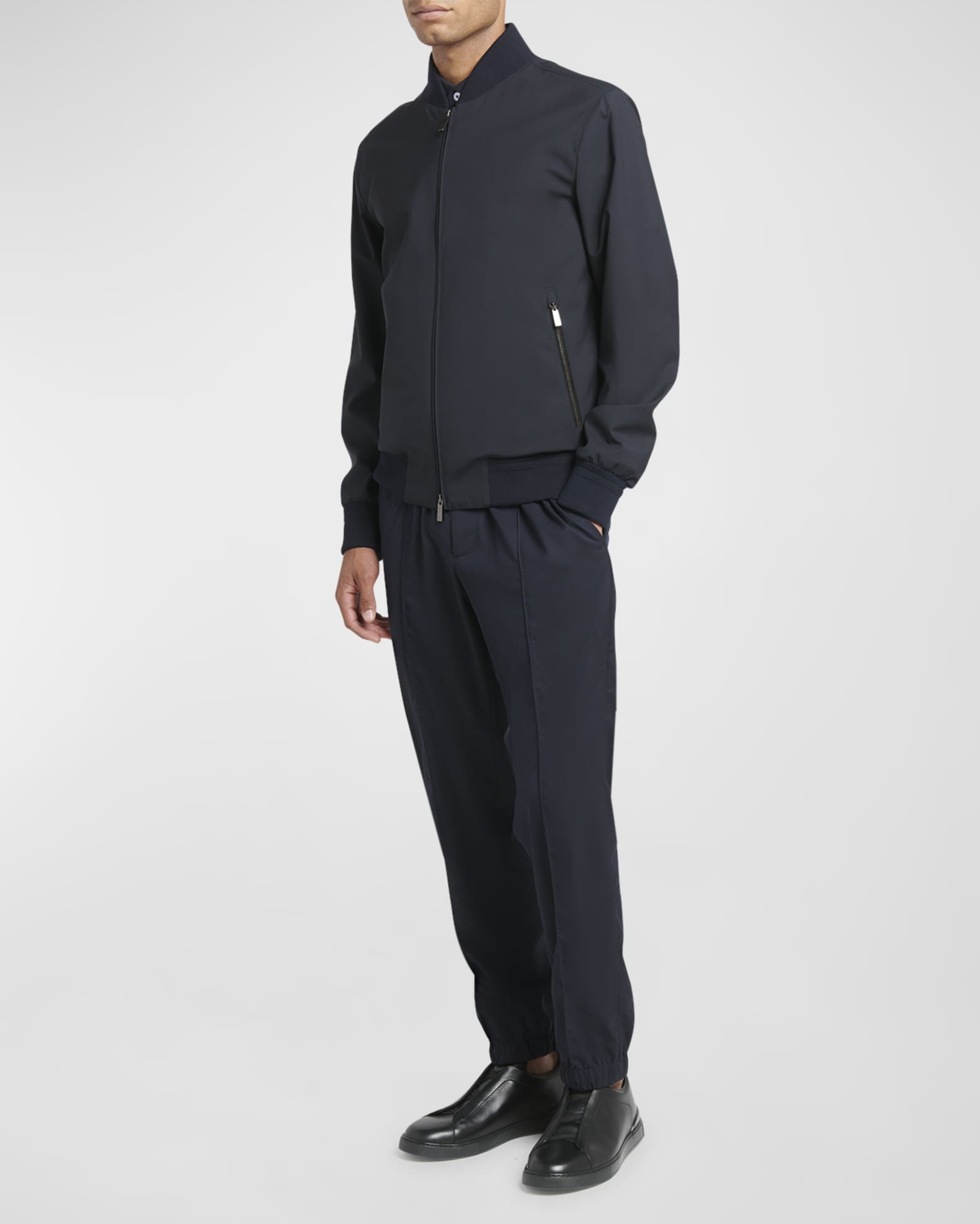 ZEGNA Men s Elements Wool Bomber Jacket Neiman Marcus