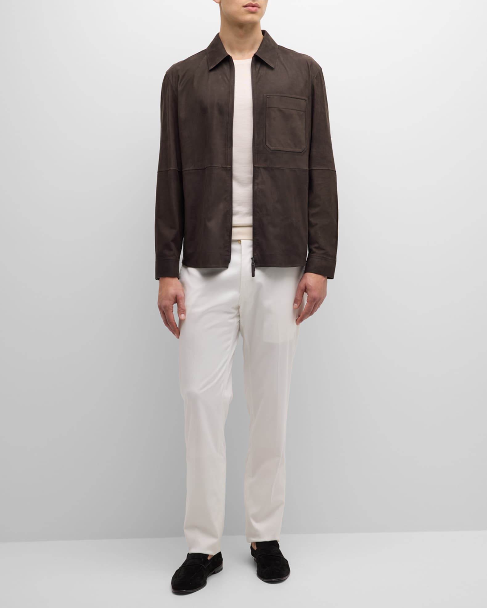 Zegna suede jacket top