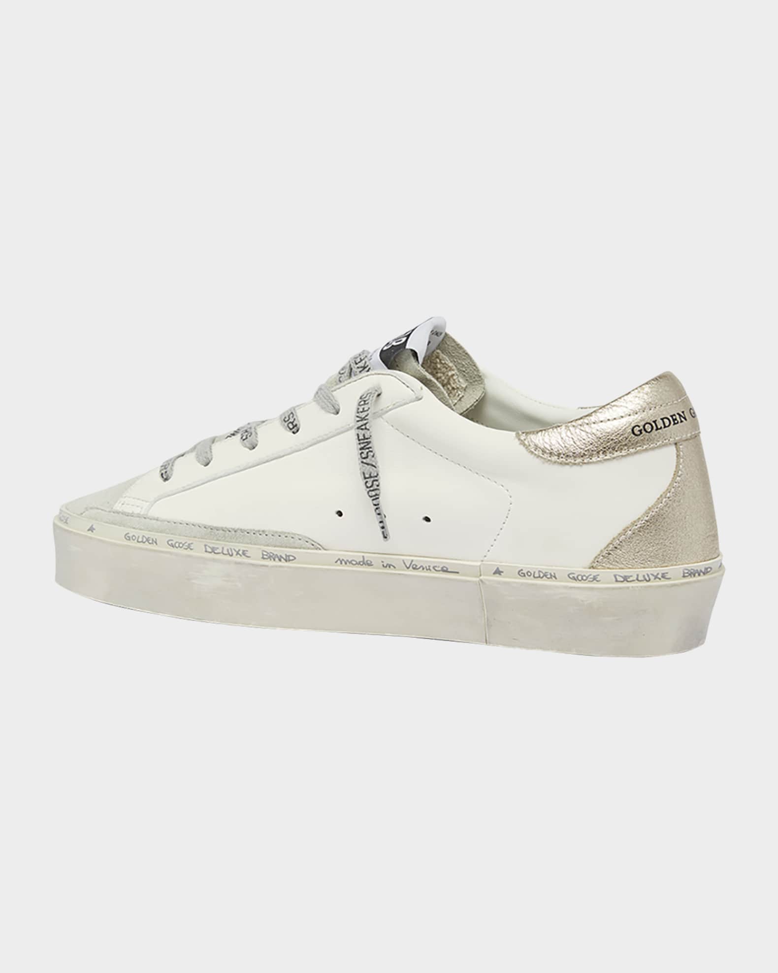 靴 GOLDEN  LAMINATED HI STAR 36 Golden Goose Hi Star Embossed Leather Low-Top Sneakers | Neiman Marcus