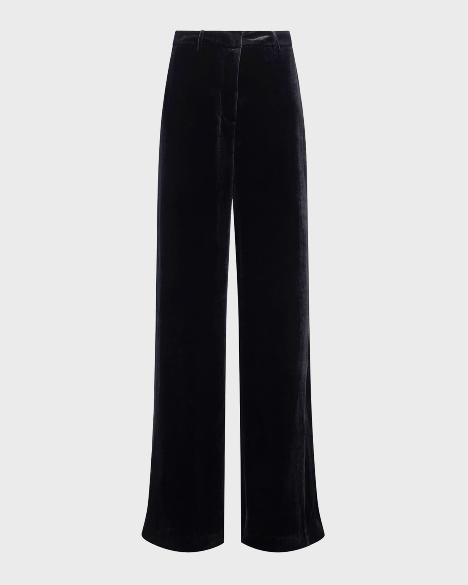L'Agence Pilar Velvet Wide-Leg Pants | Neiman Marcus