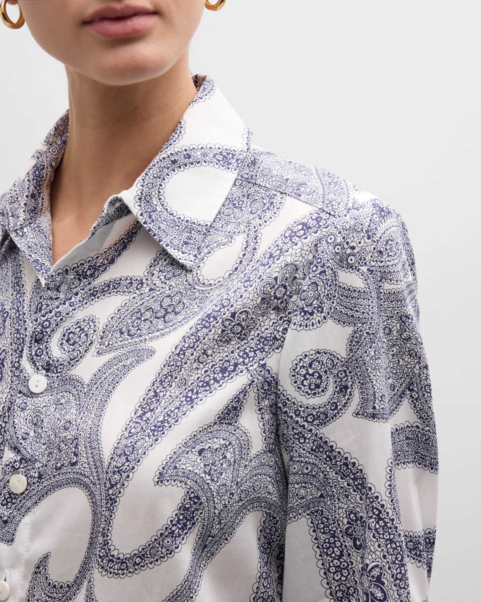 Finley Moxie PaisleyPrint ButtonDown Shirt Neiman Marcus