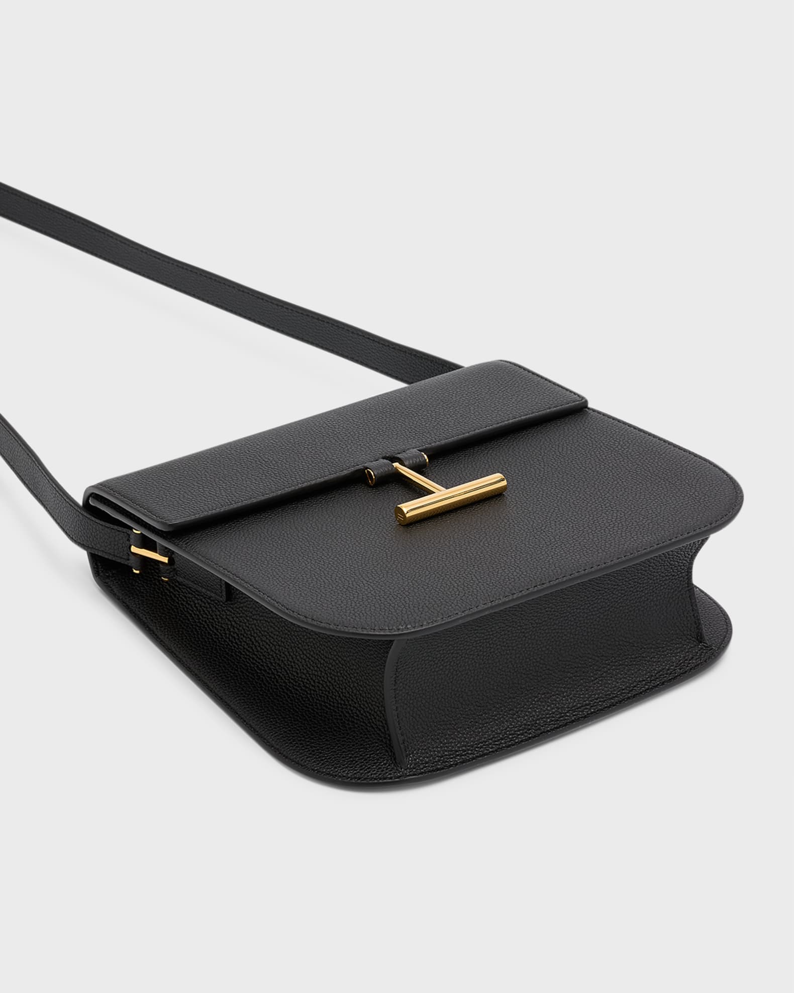 Tara Medium Crossbody in Grained Leather with Leather Strap 1