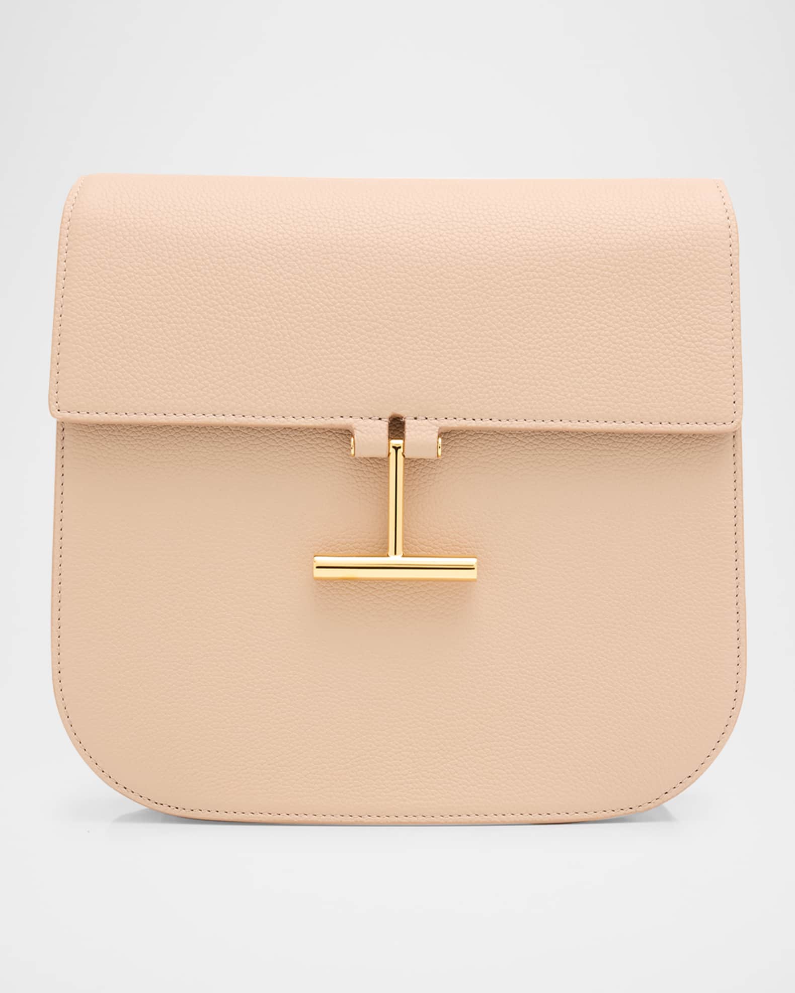 Tara Medium Crossbody in Grained Leather with Leather Strap 0