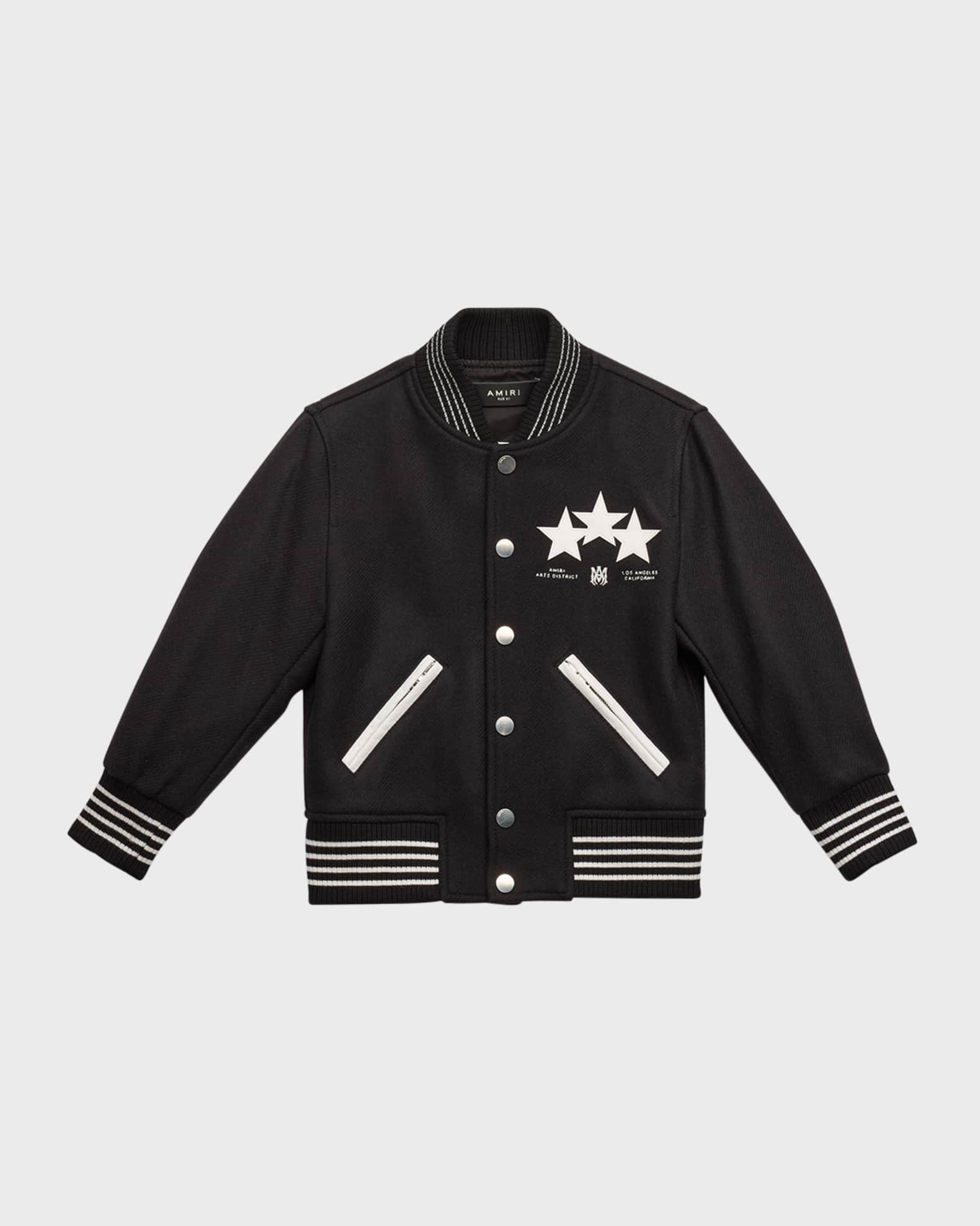 Amiri Boy's Star Varsity Bomber Jacket, Size 4-12