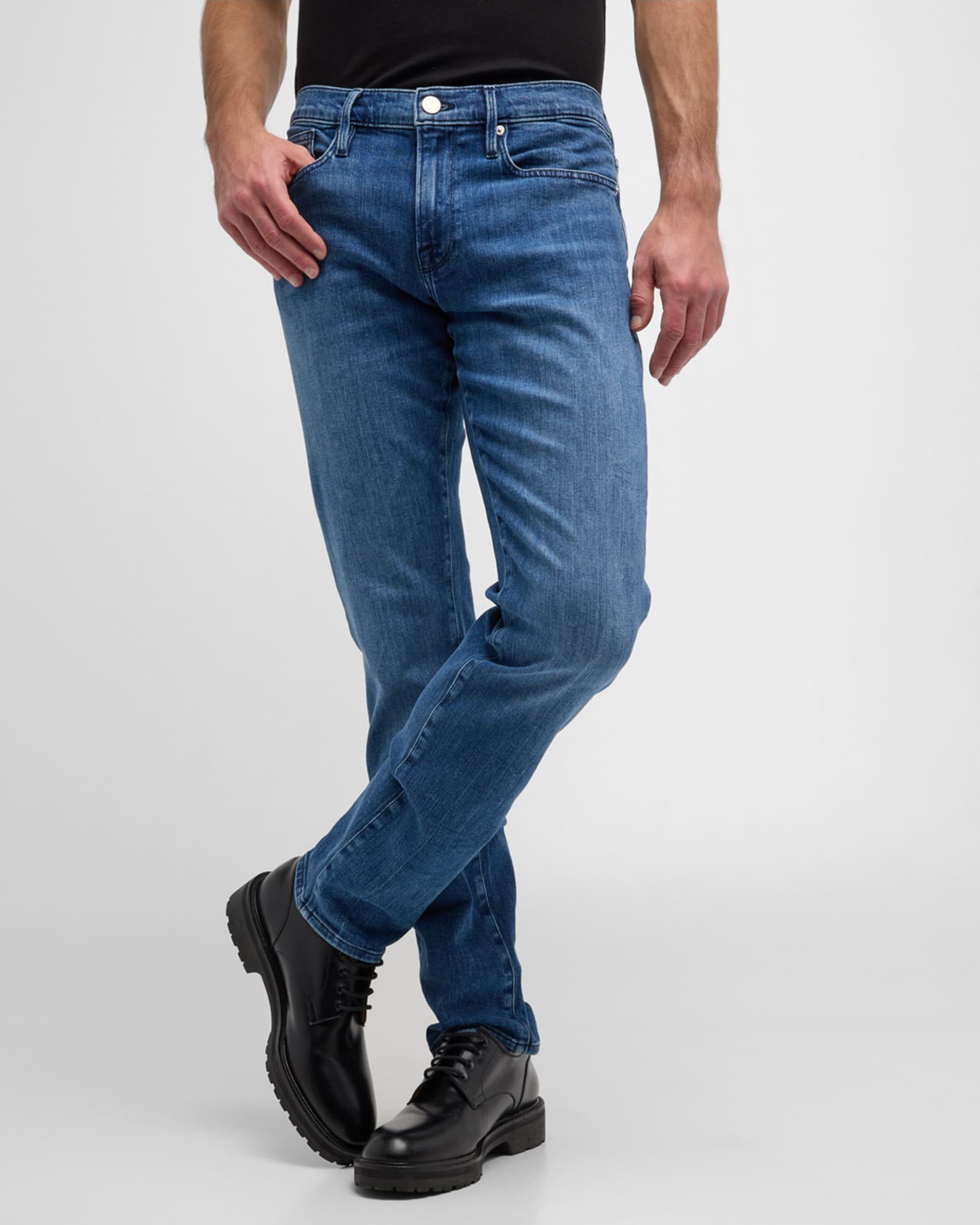 FRAME Men's L'Homme Super Stretch Slim-Fit Denim Jeans | Neiman Marcus