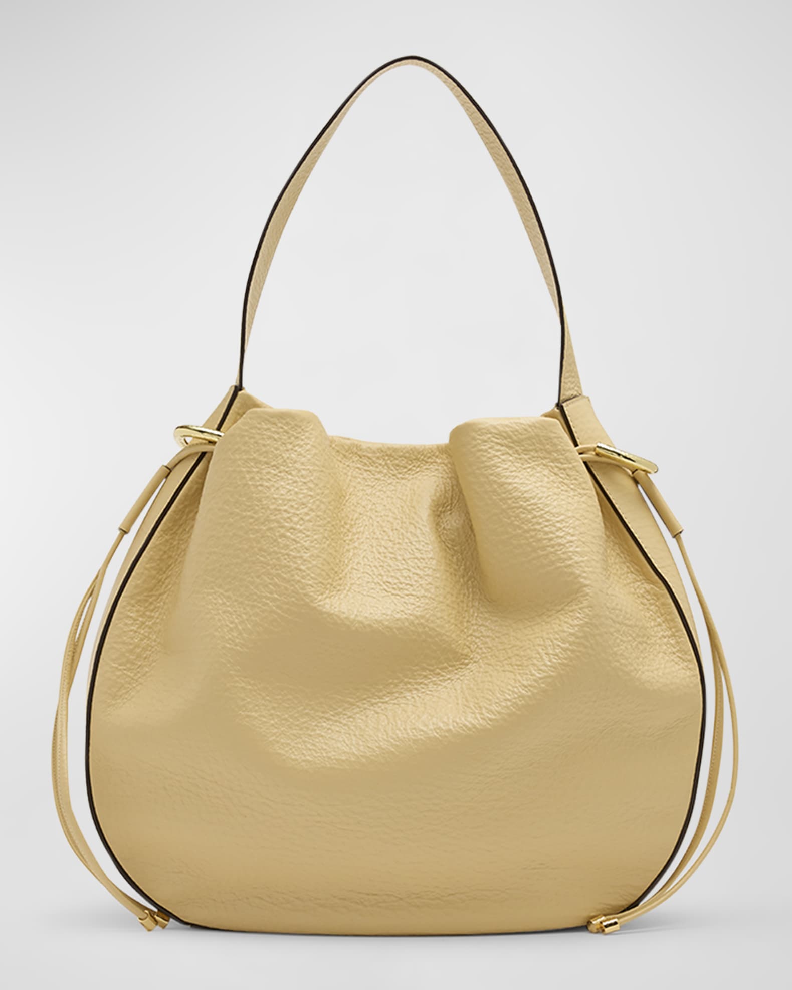 Ulla Johnson Tilda Ruched Leather Hobo Bag