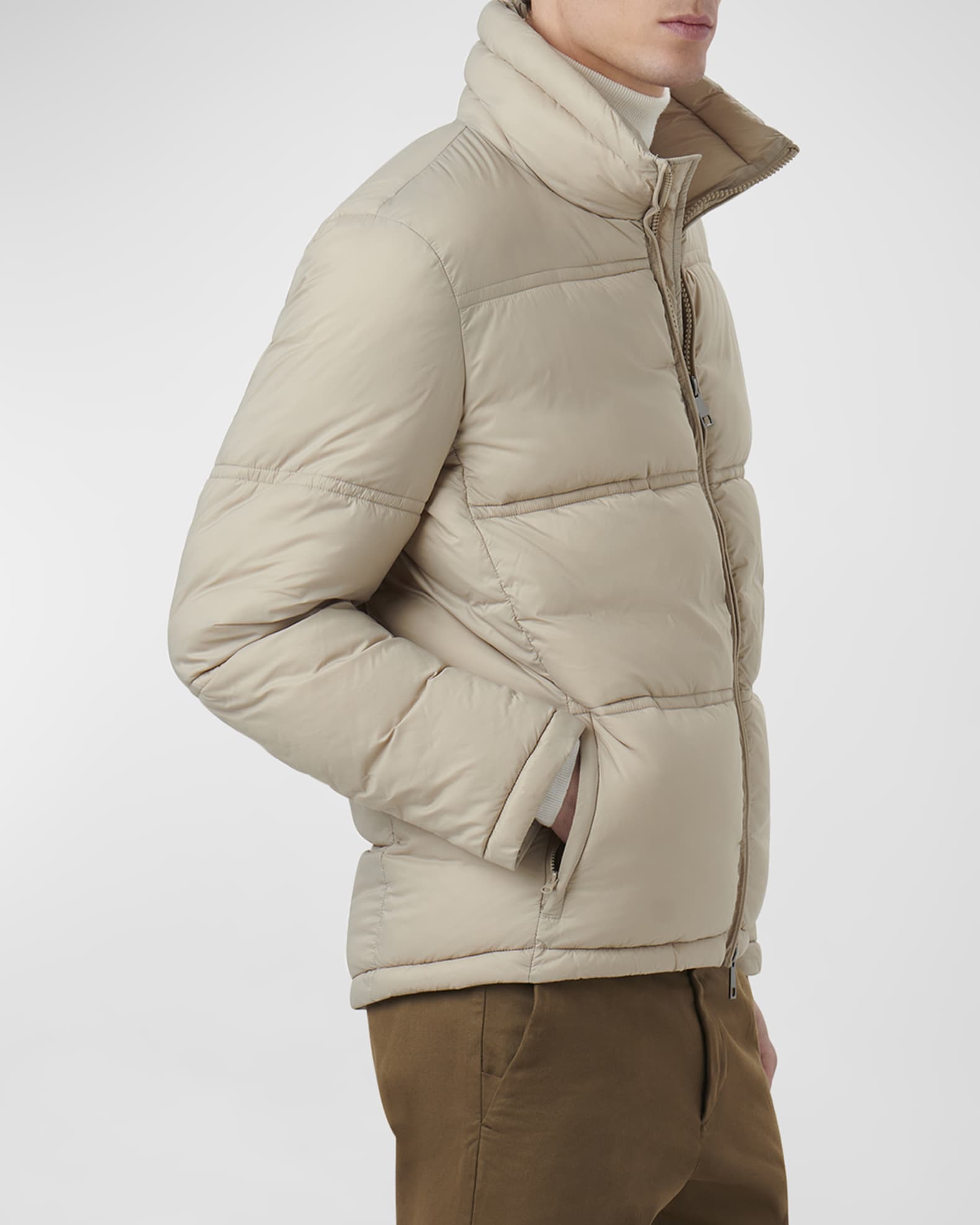 Bugatchi Men's Nylon Puffer Jacket | Neiman Marcus