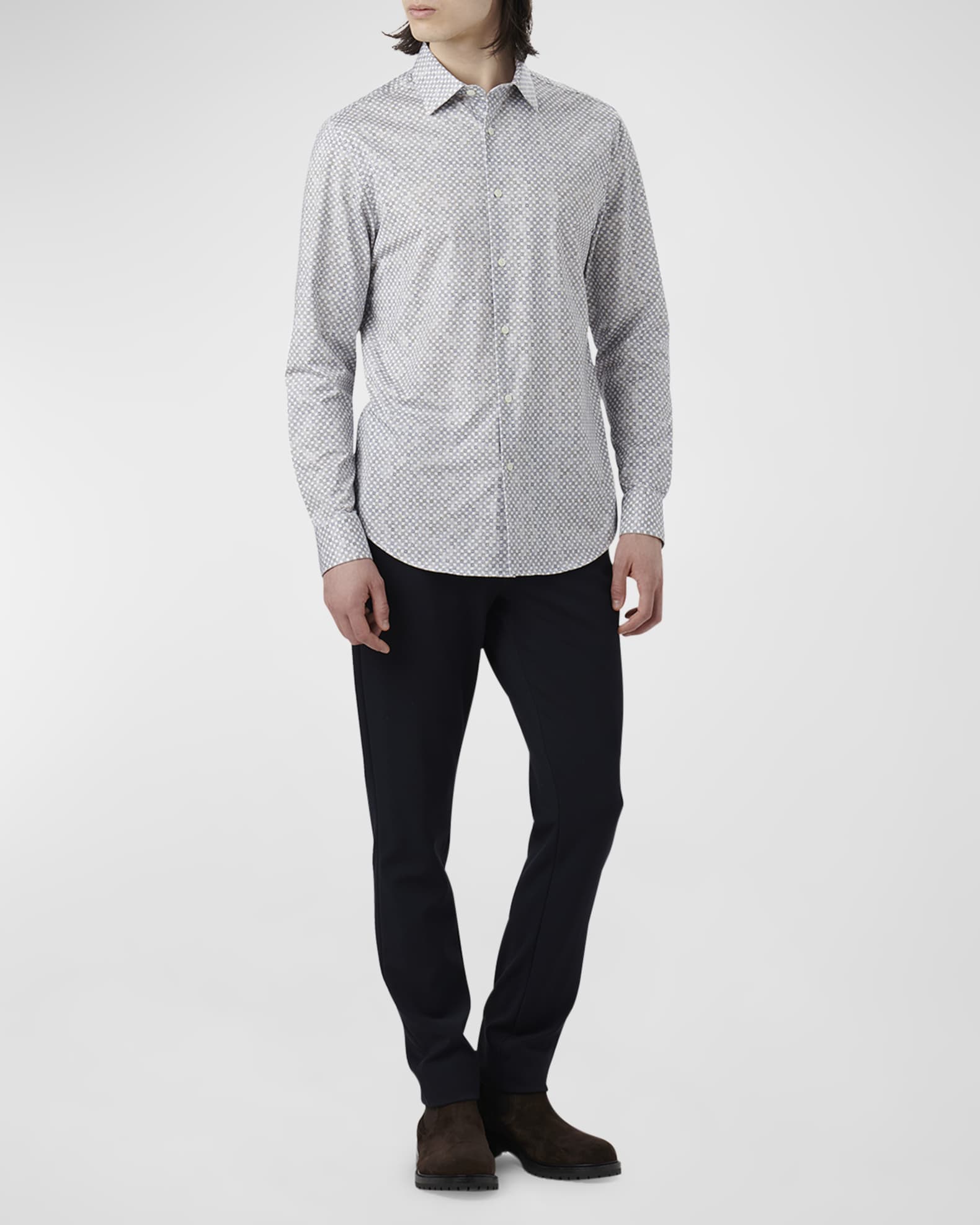 Men's James Ooohcotton Micro-Geometric Sport Shirt 1