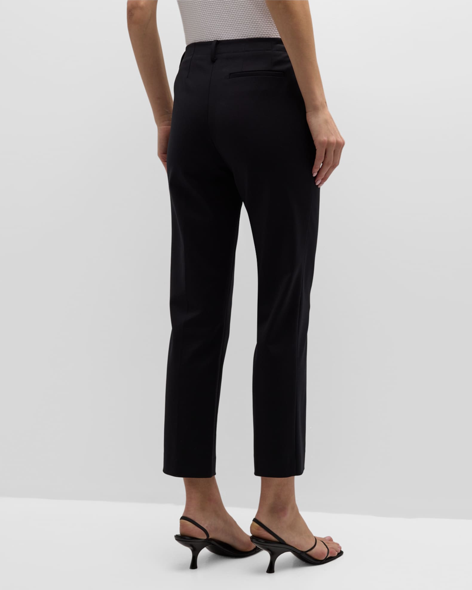 Cropped skinny black best sale trousers