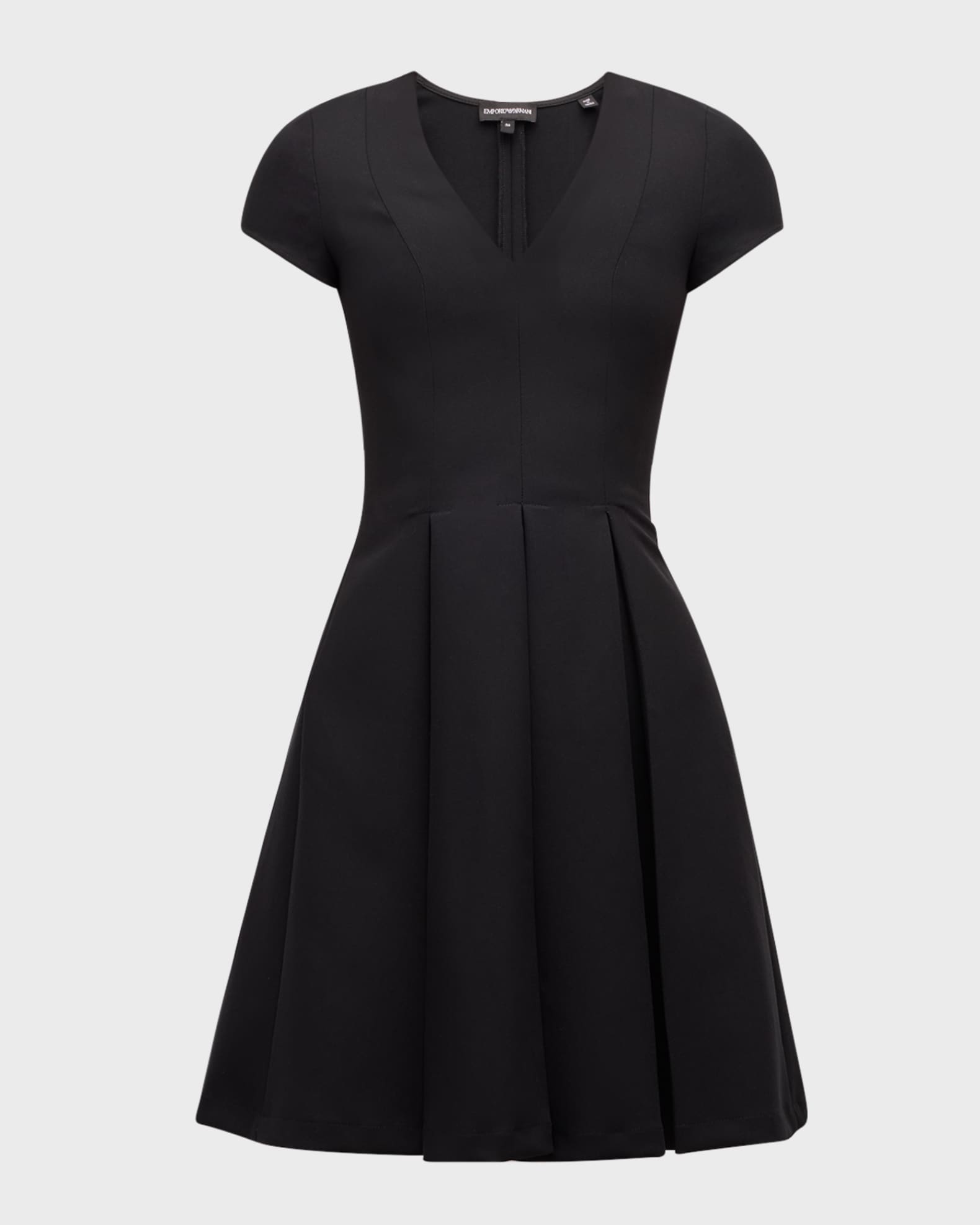 Emporio Armani Emma Pleated Fit-&-Flare Mini Dress | Neiman