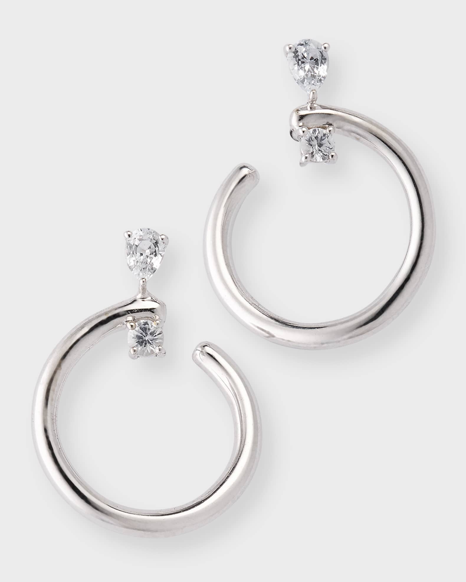 Sterling Silver Galaxy Midi Wrap Hoop Earrings 0
