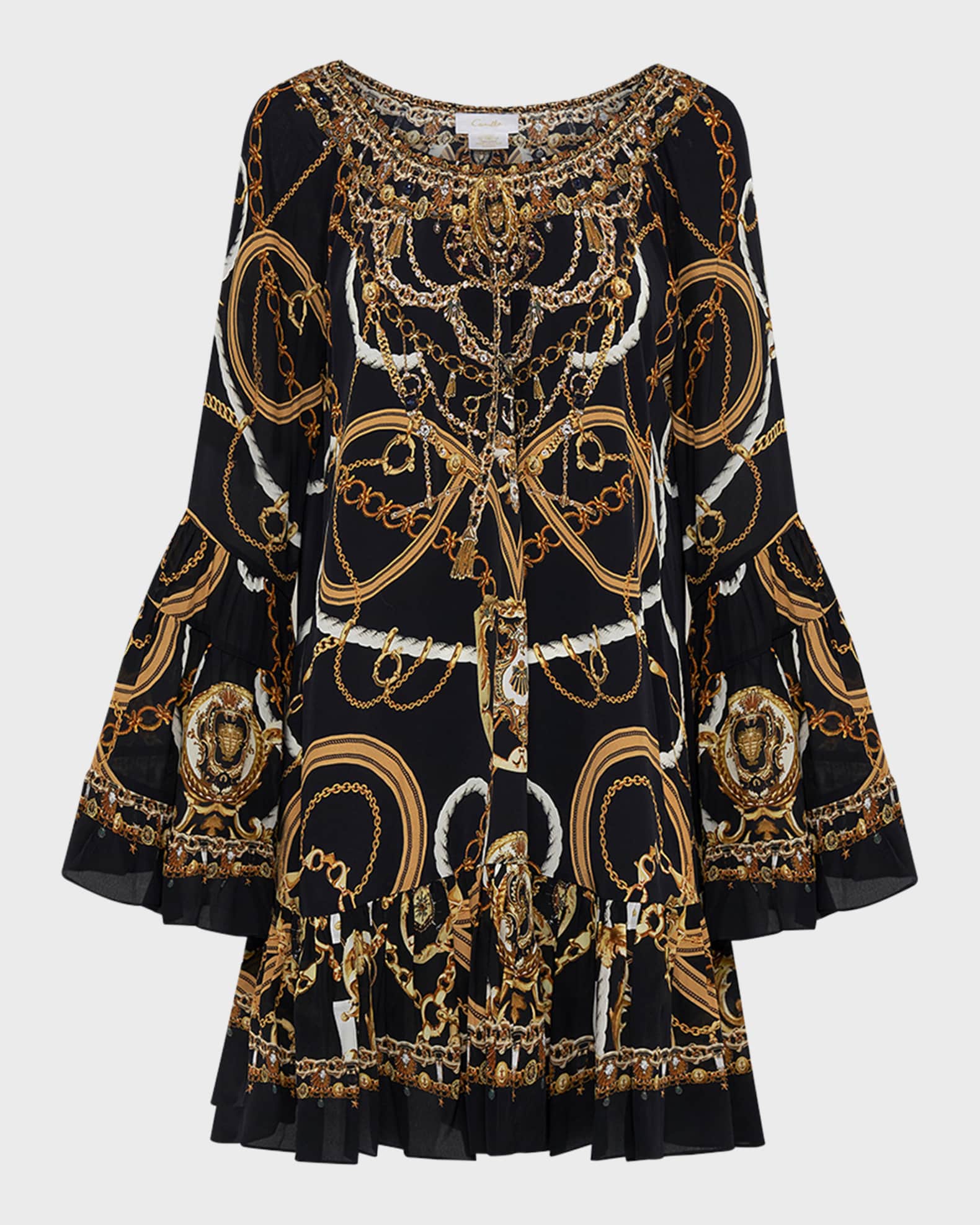 Camilla Coast to Coast Frill Mini Dress Neiman Marcus