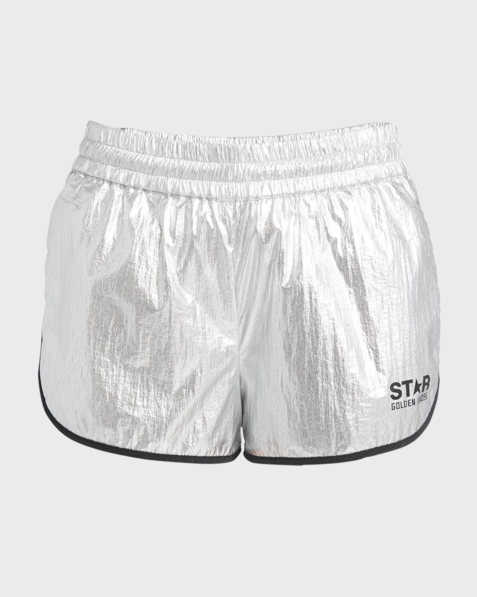Star Diana Metallic Pull-On Logo Shorts 0