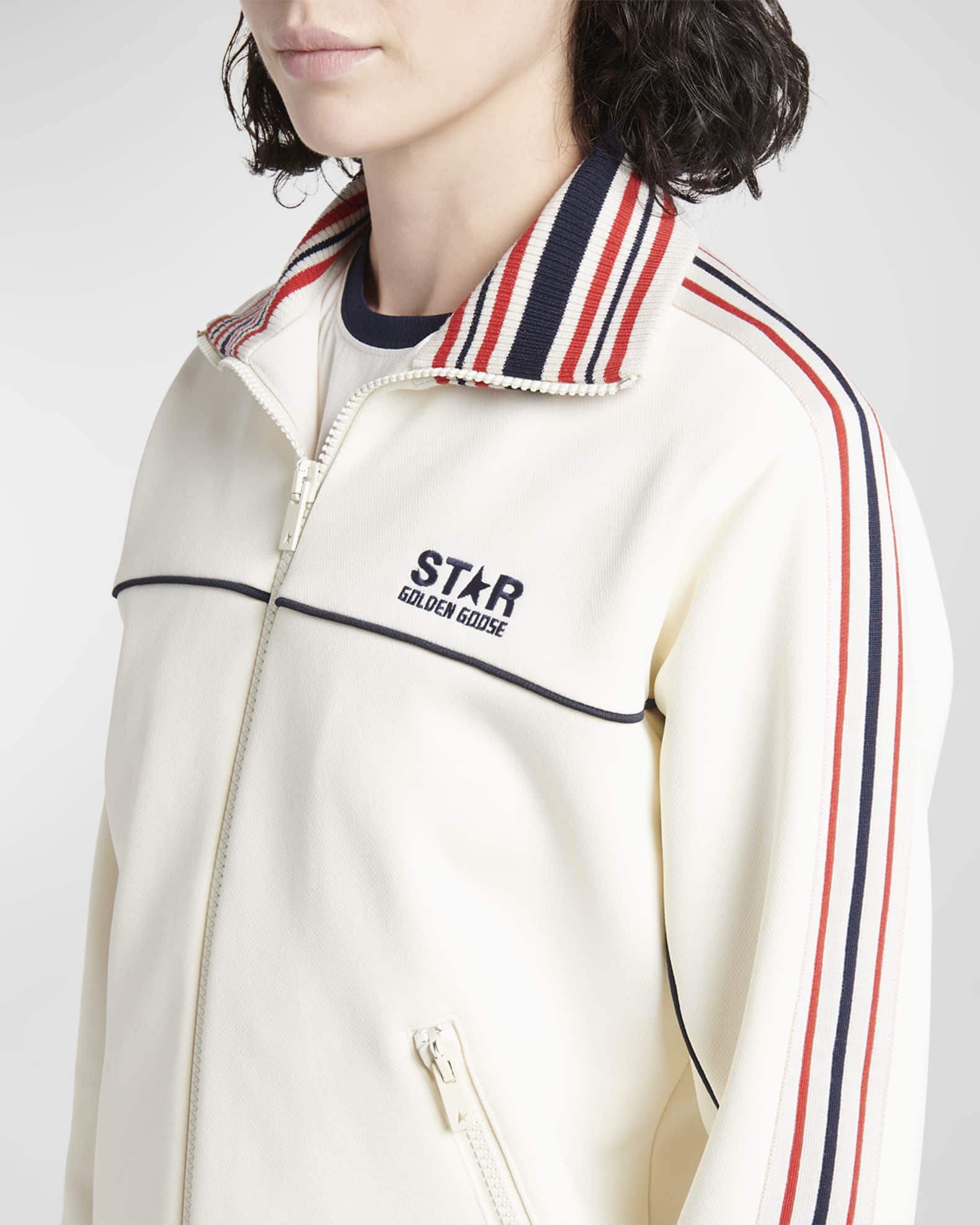 Golden Goose Star Zip-Front Logo Track Jacket | Neiman Marcus