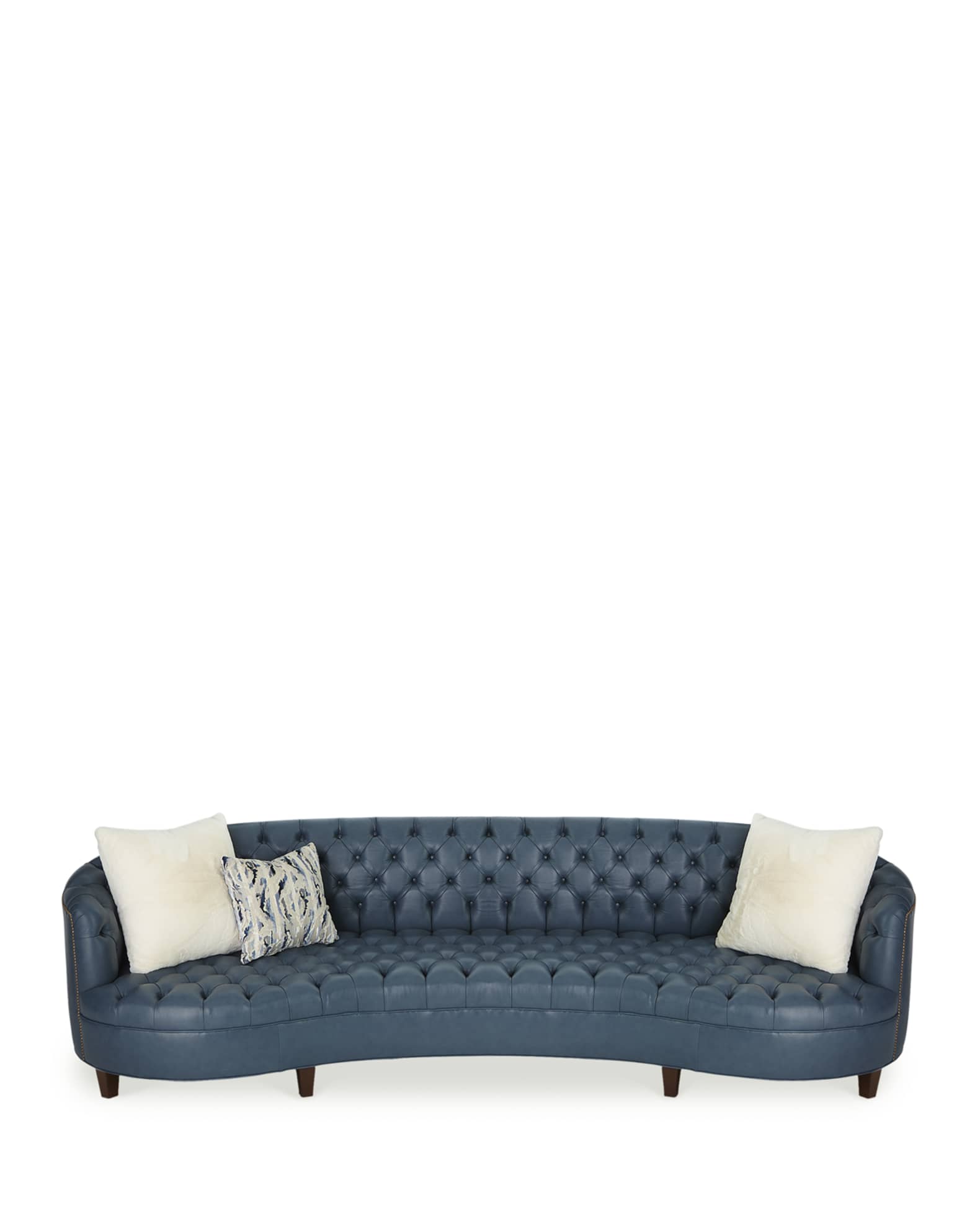 Magnolia Tufted Leather Sofa - 95" 1