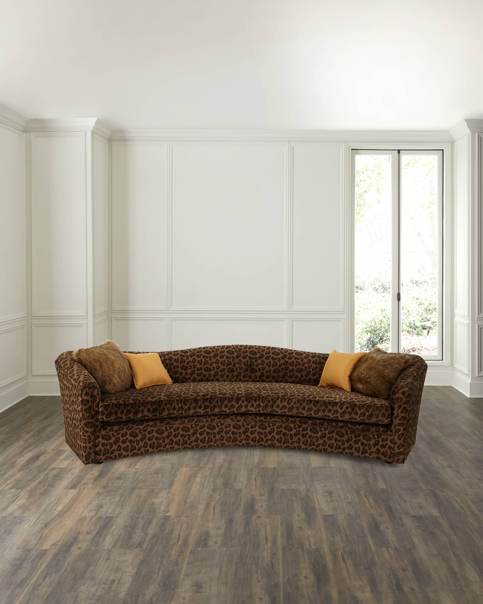 Kylee Leopard-Print Sofa, 90" 0