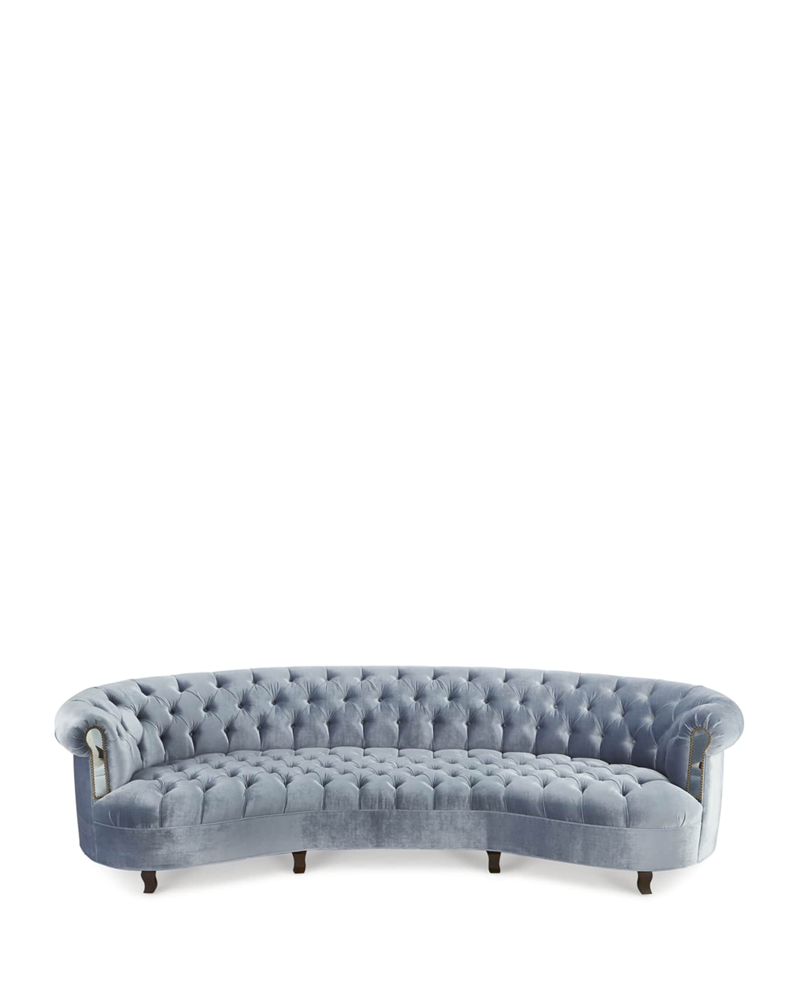 Rebecca Mirrored Tufted Sofa - 86" 1