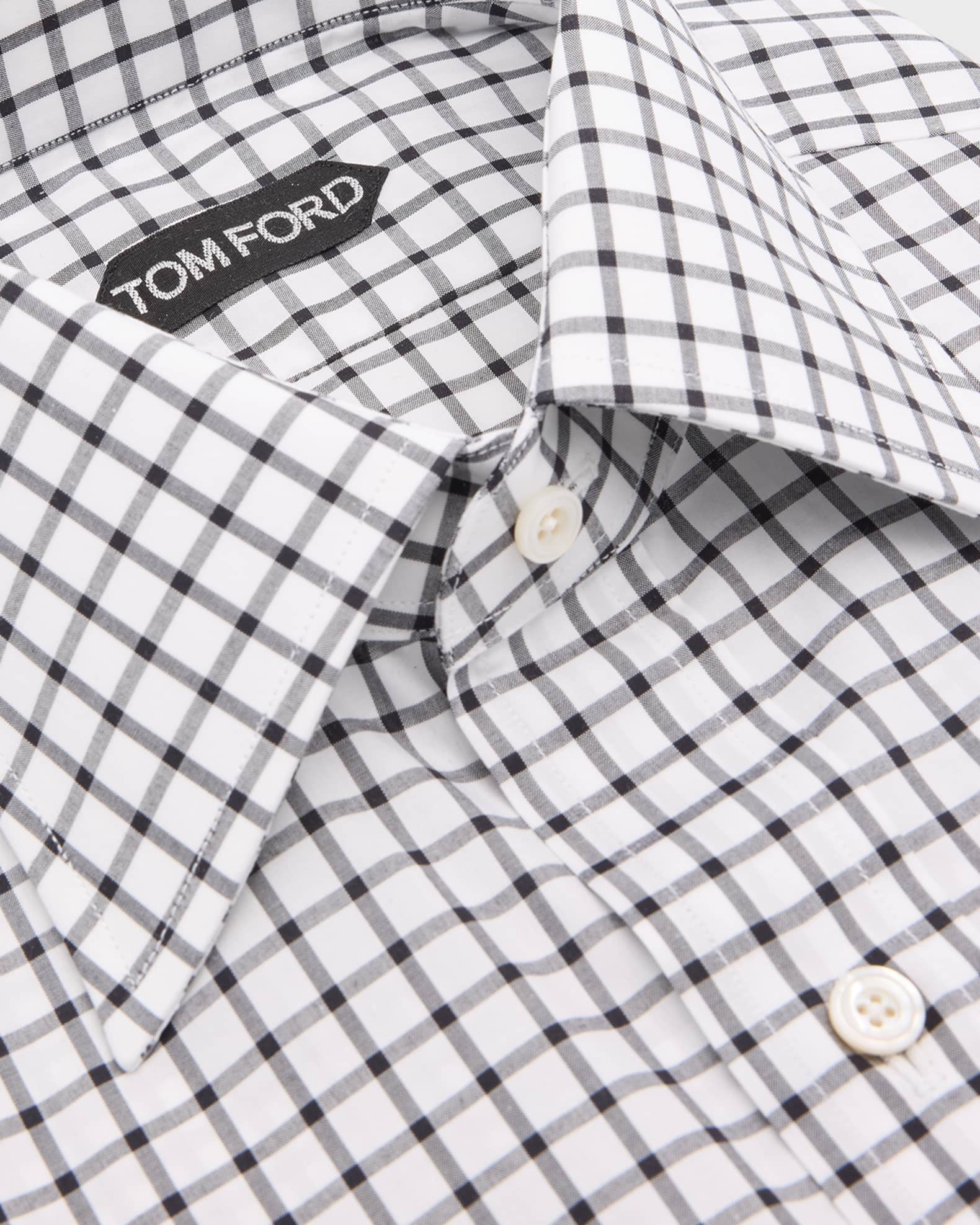 Men's Slim-Fit Cotton Grid Check Sport Shirt 1