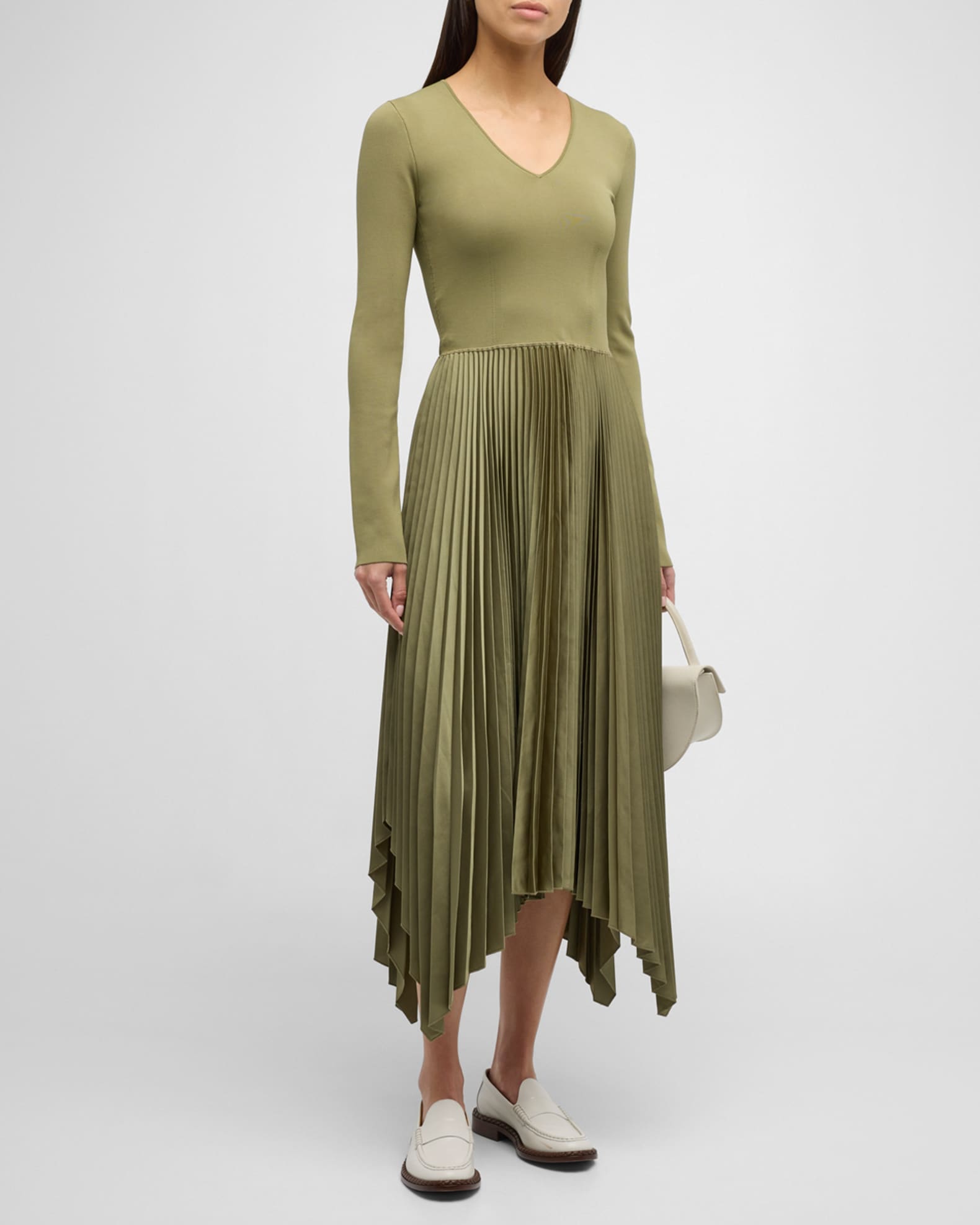 Dubois Pleated Handkerchief Midi Dress 1