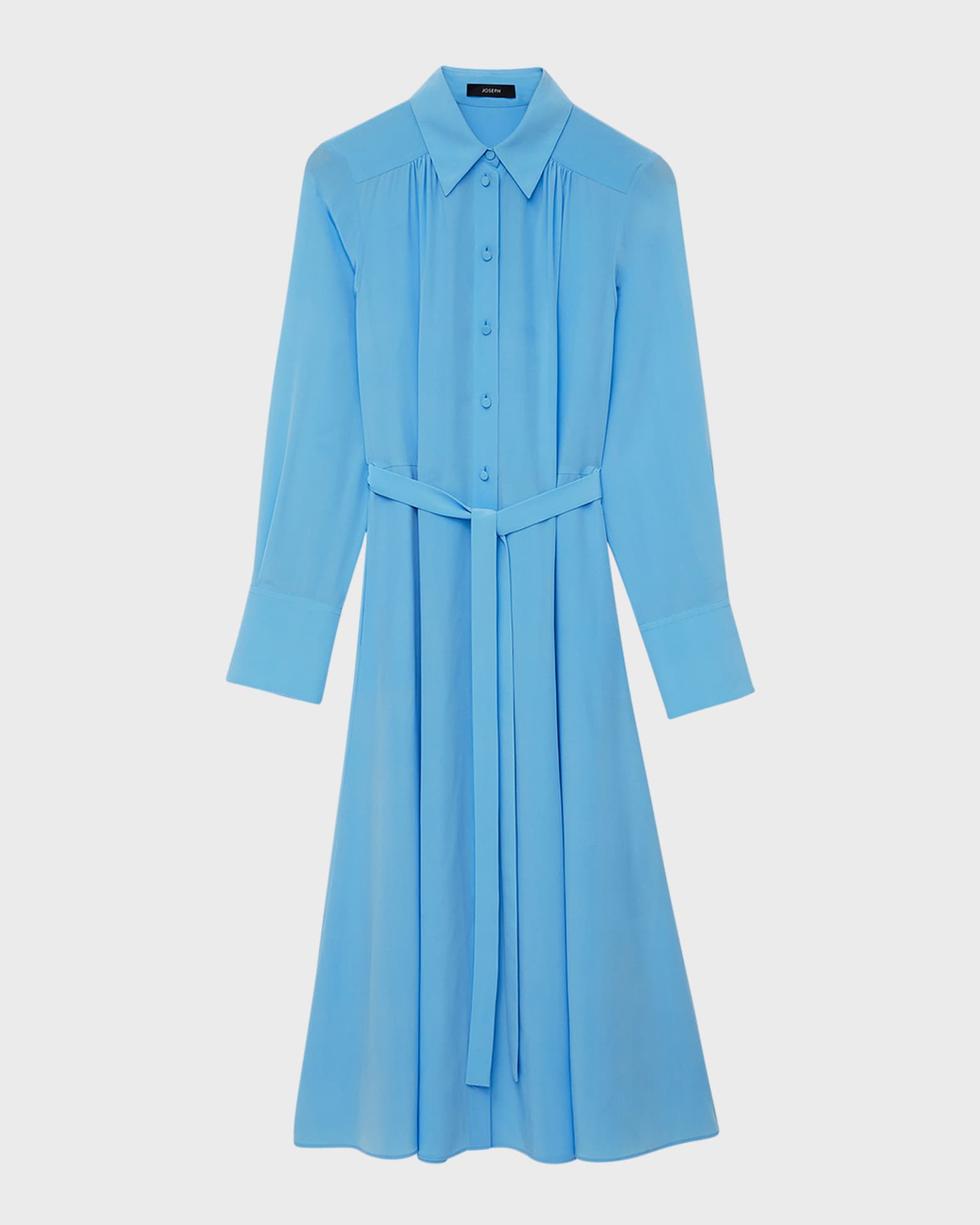 Joseph Diane Belted Crepe De Chine Midi Shirtdress Neiman Marcus