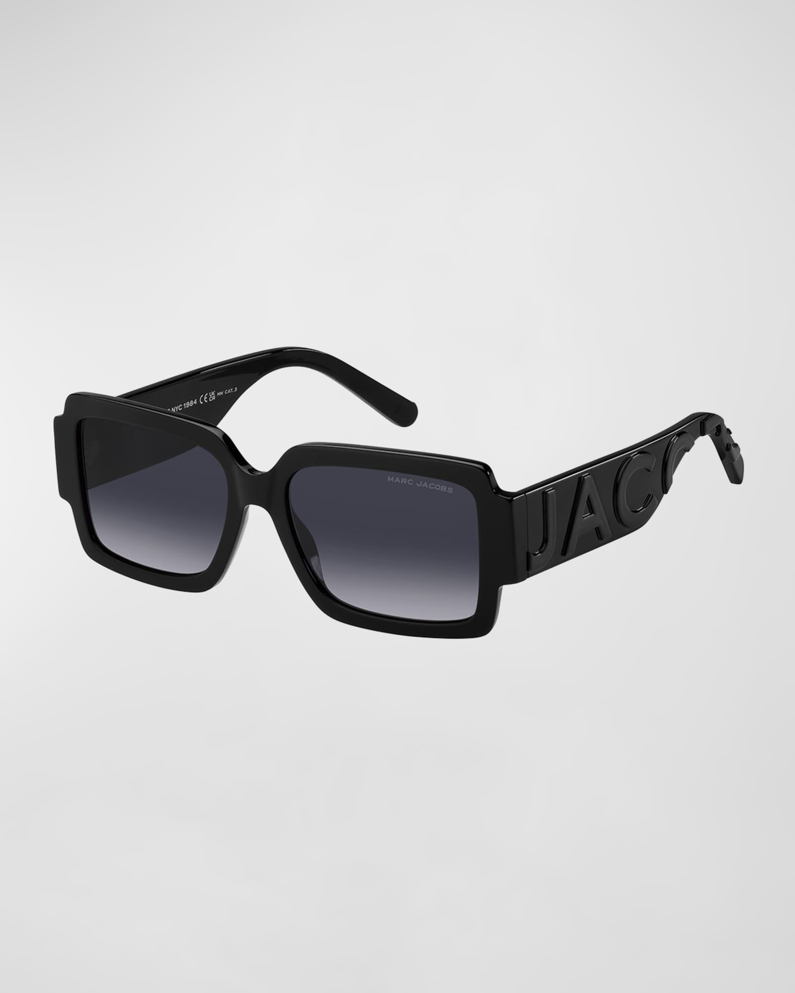Marc Jacobs Embossed Logo Acetate Rectangle Sunglasses Neiman Marcus