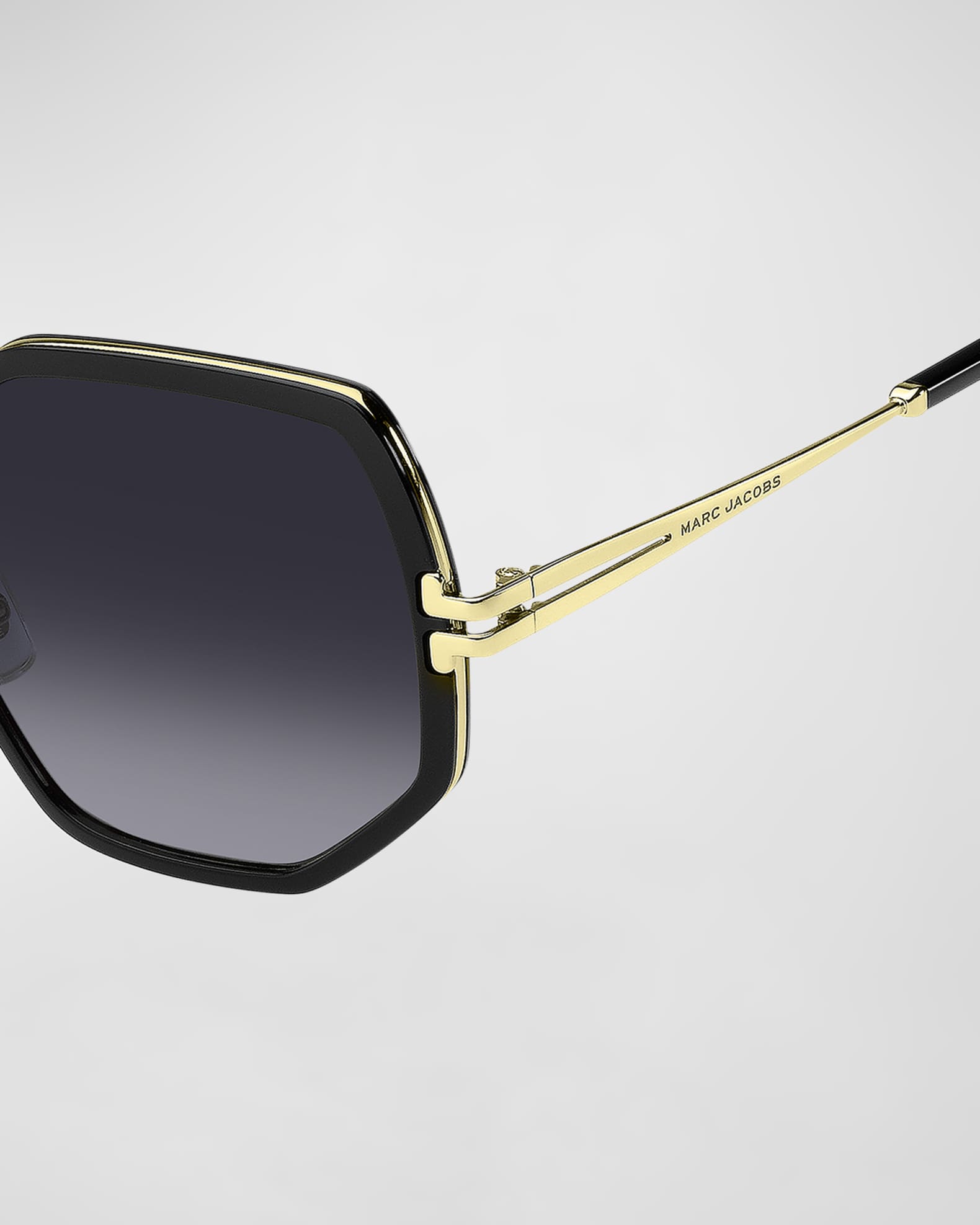**「MU」** Marc Jacobs Geometric Metal & Acetate Square Sunglasses | Neiman