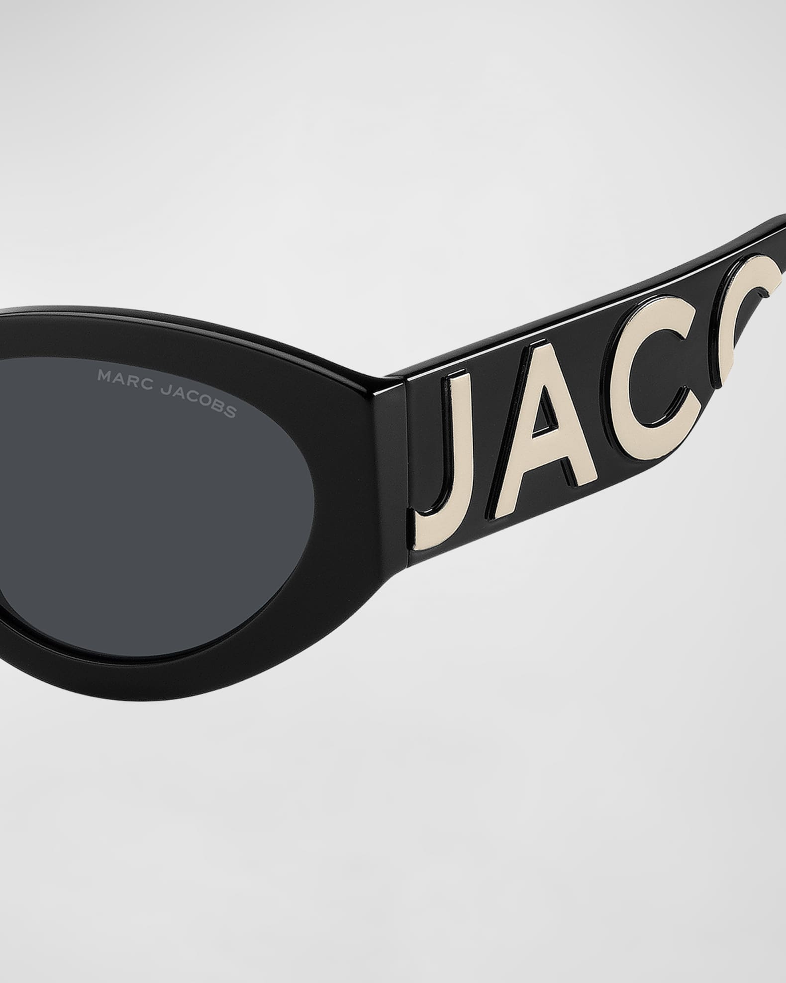 Marc Jacobs Embossed Logo Acetate Oval Sunglasses Neiman Marcus