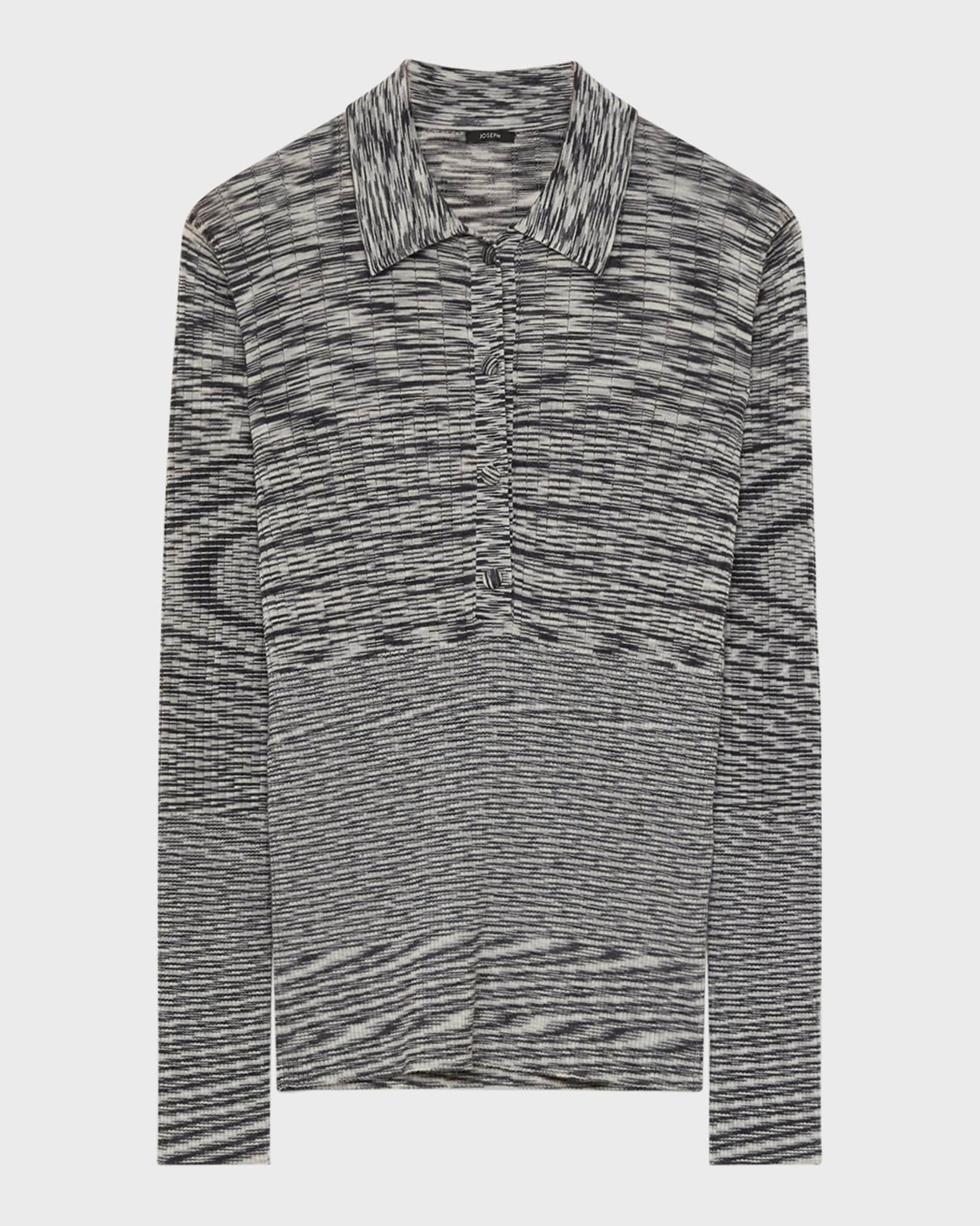 Joseph Abstract-Print Wool-Blend Polo | Neiman Marcus