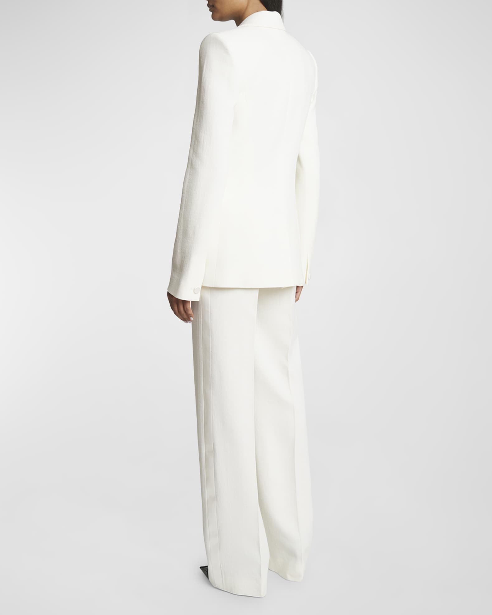 Chloe Textured Wool Blazer Jacket with Crystal Detail | Neiman Marcus