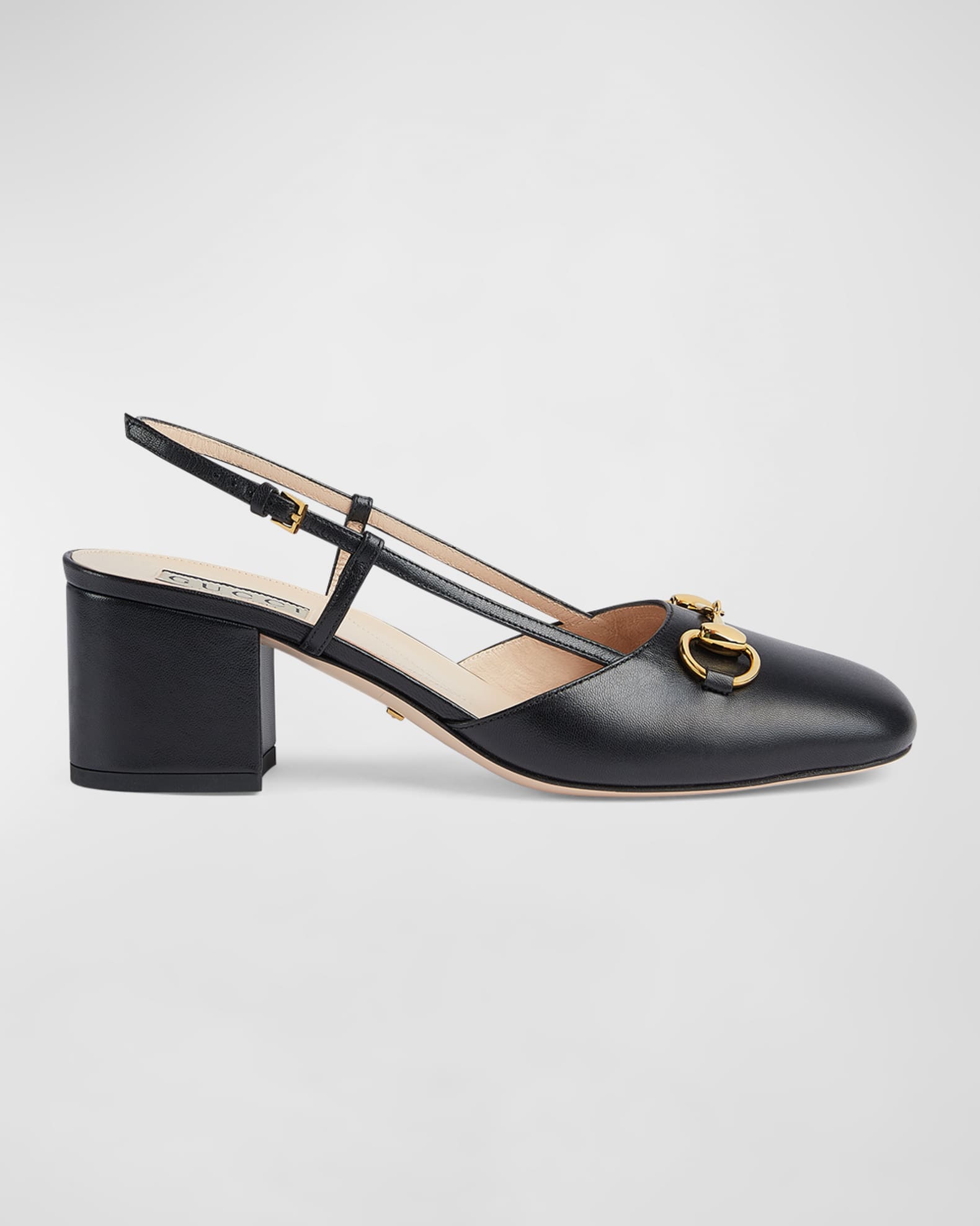 Gucci Lady Leather Horsebit Slingback Pumps Neiman Marcus