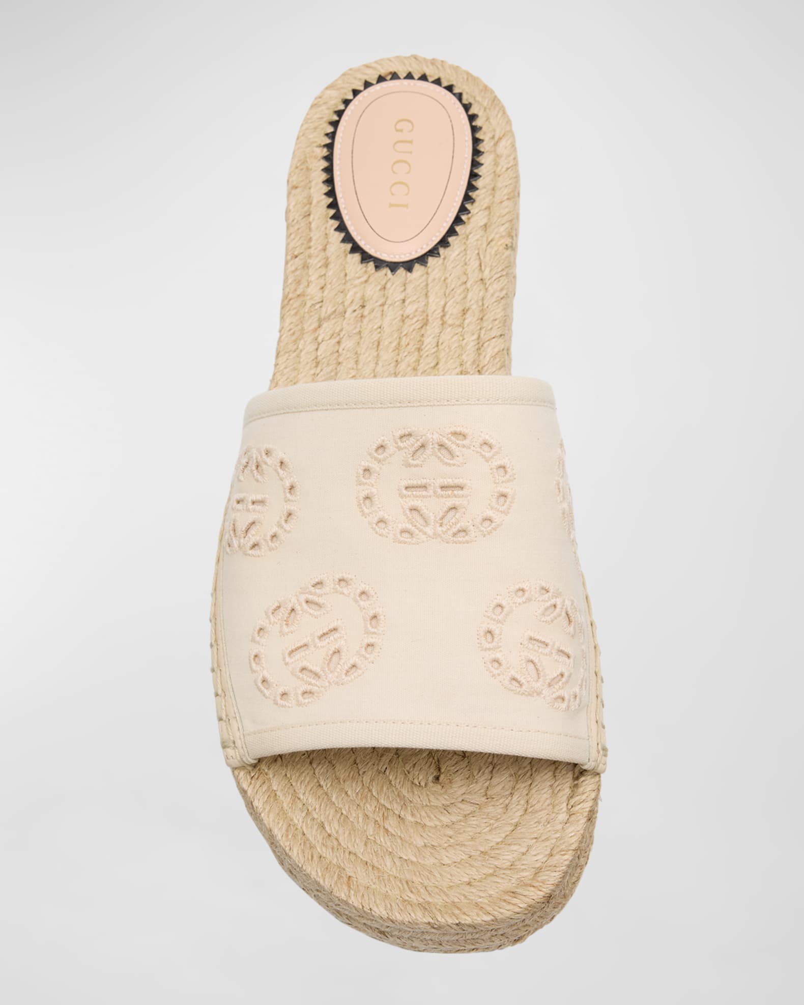 Gucci Damita GG Eyelet Espadrille Sandals Neiman Marcus