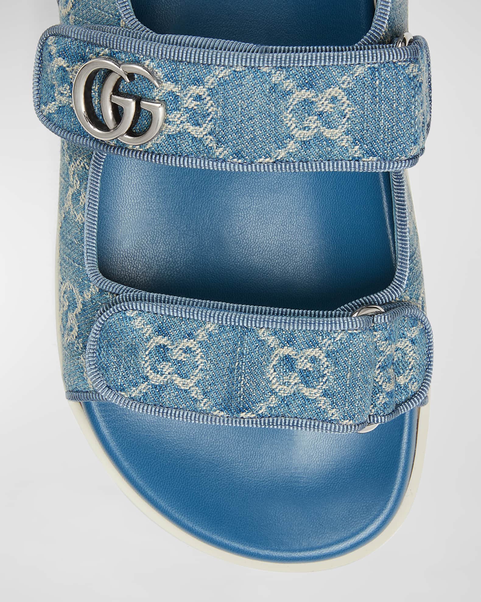 Gucci Moritz Monogram Easy Slingback Sandals Neiman Marcus