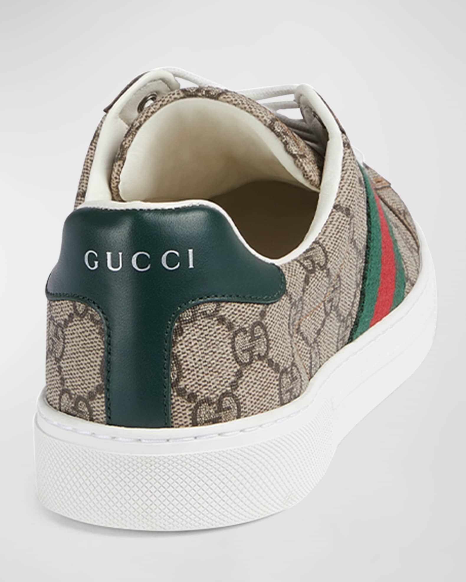 Gucci Ace Monogram Canvas Low-Top Sneakers