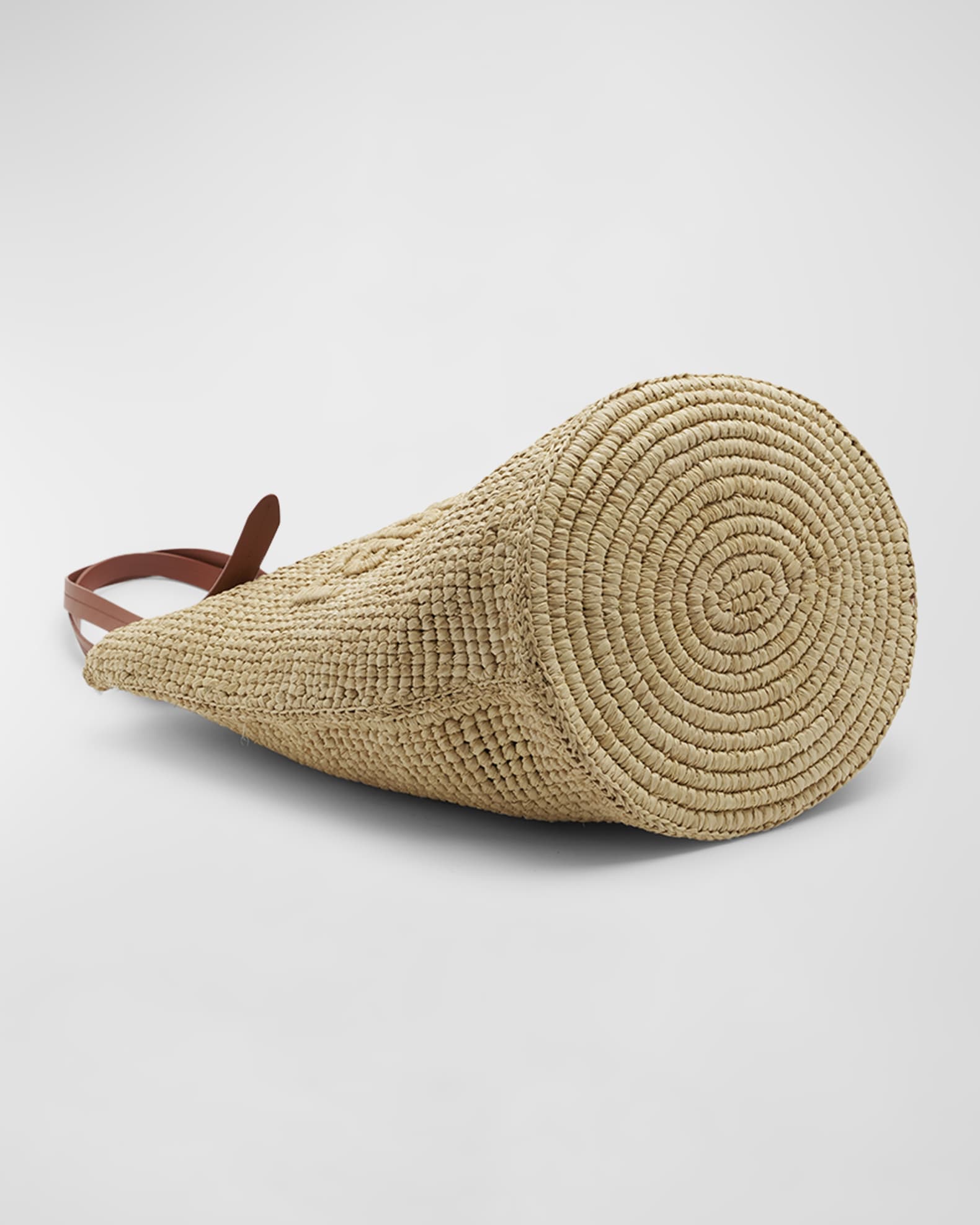 Cabas Logo Raffia Shoulder Bag 1