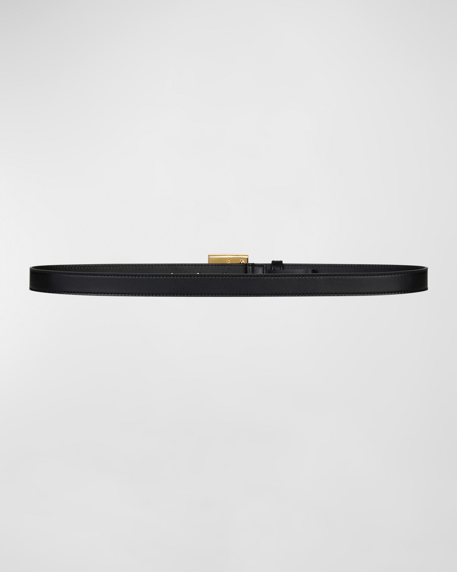 COPY - Givenchy 20mm Smooth Black leather chain belt Luxury brands | Givenchy Belt With Chain | Drake Store main image 2