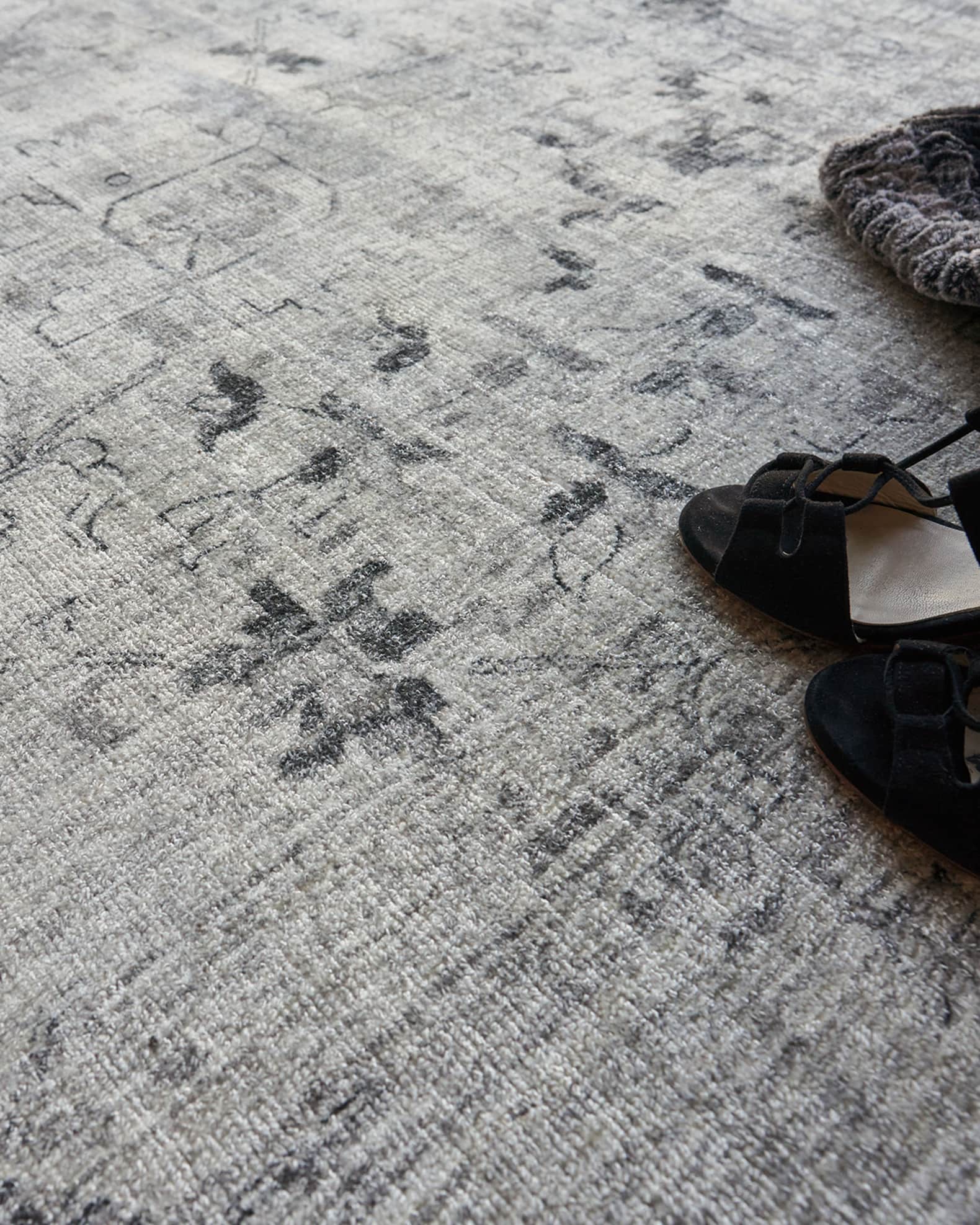 Cambridge Hand-Loomed Gray & Silver Rug 1